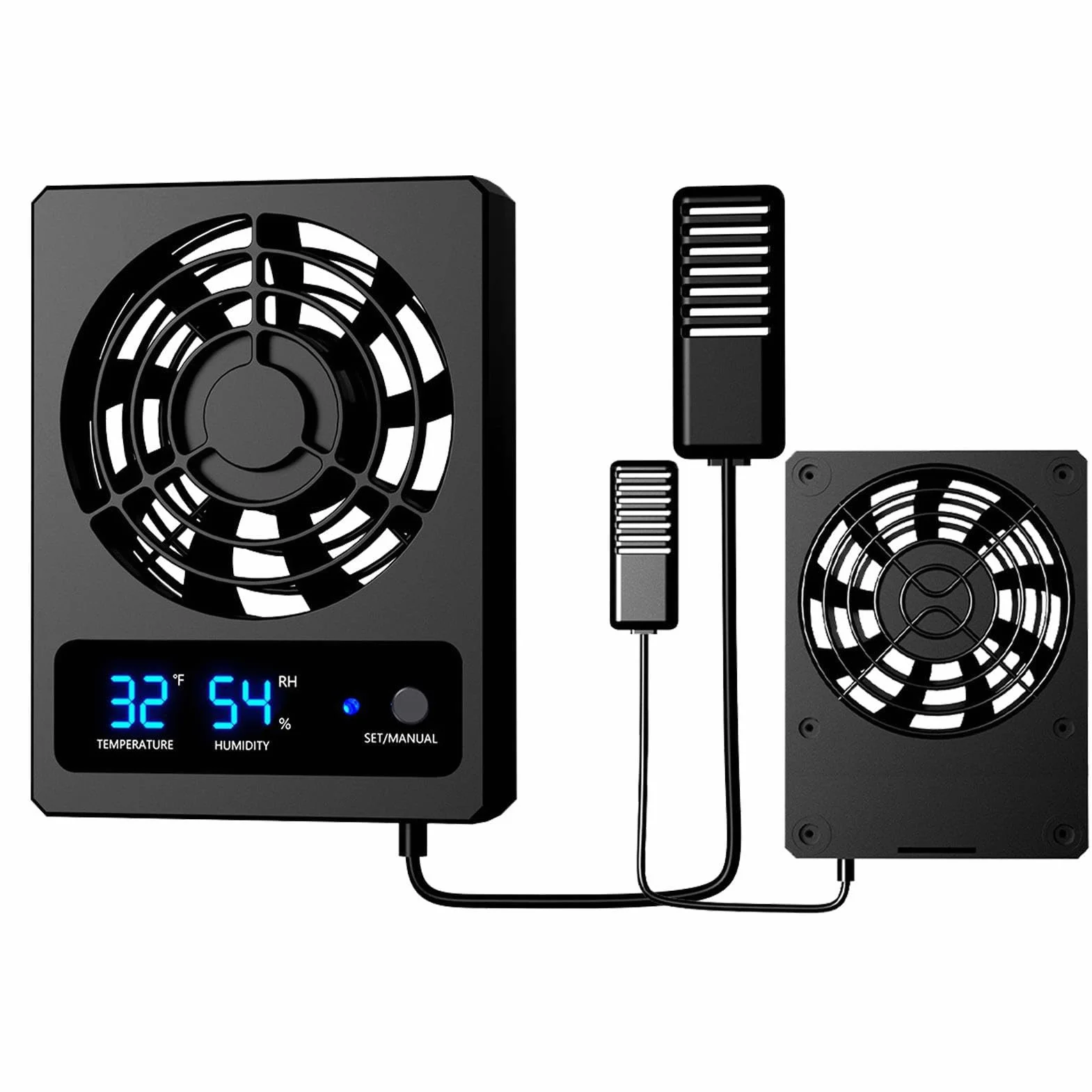 ventilateur terrarium numérique Ventilateur de refroidissement numérique pour reptiles Ventilation silencieuse reptile Refroidissement terrarium pour reptiles avec affichage LEDt