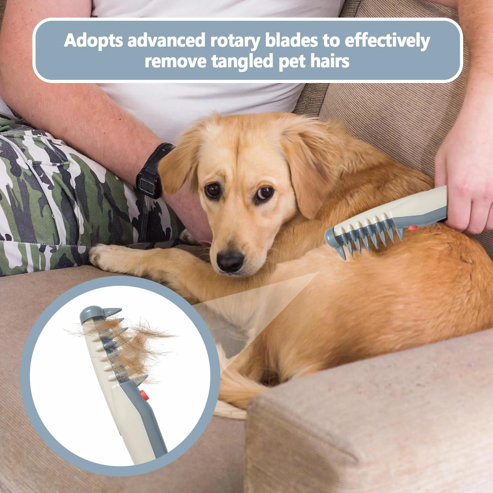 Petsboro Mataway E Peigne électrique 2 en 1 pour chien et chat
