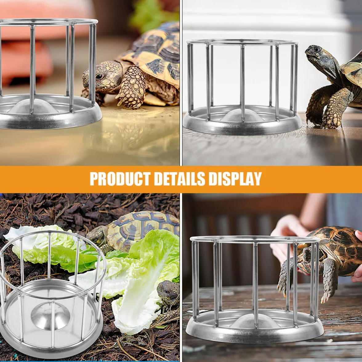 Artibetter Gamelle Acier Inoxydable Argenté Mangeoire Reptile Tortue Terrestre