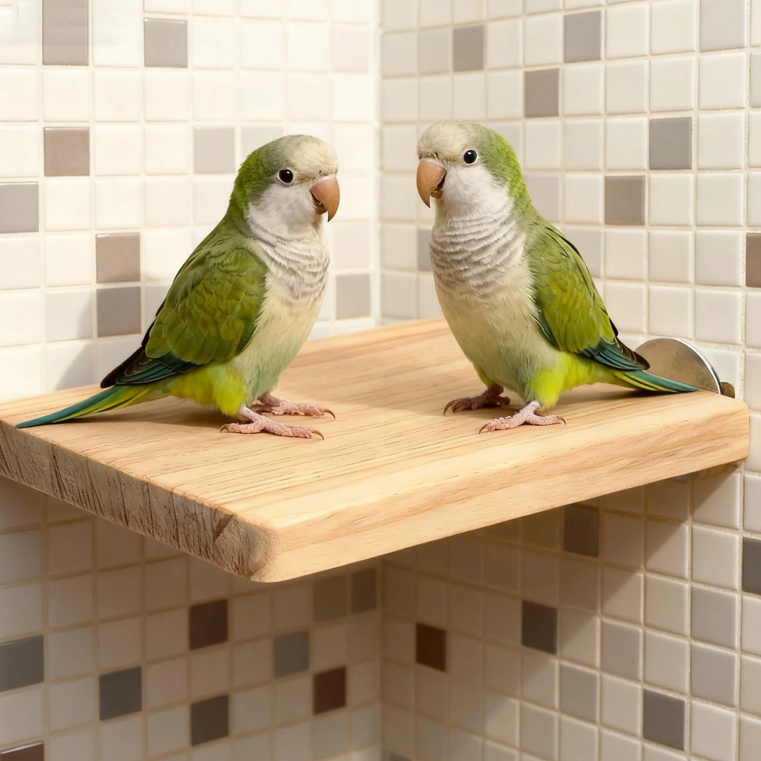 Perchoirs en Bois Naturel pour Oiseaux 13×9 CM Accessoires Cage à Oiseaux