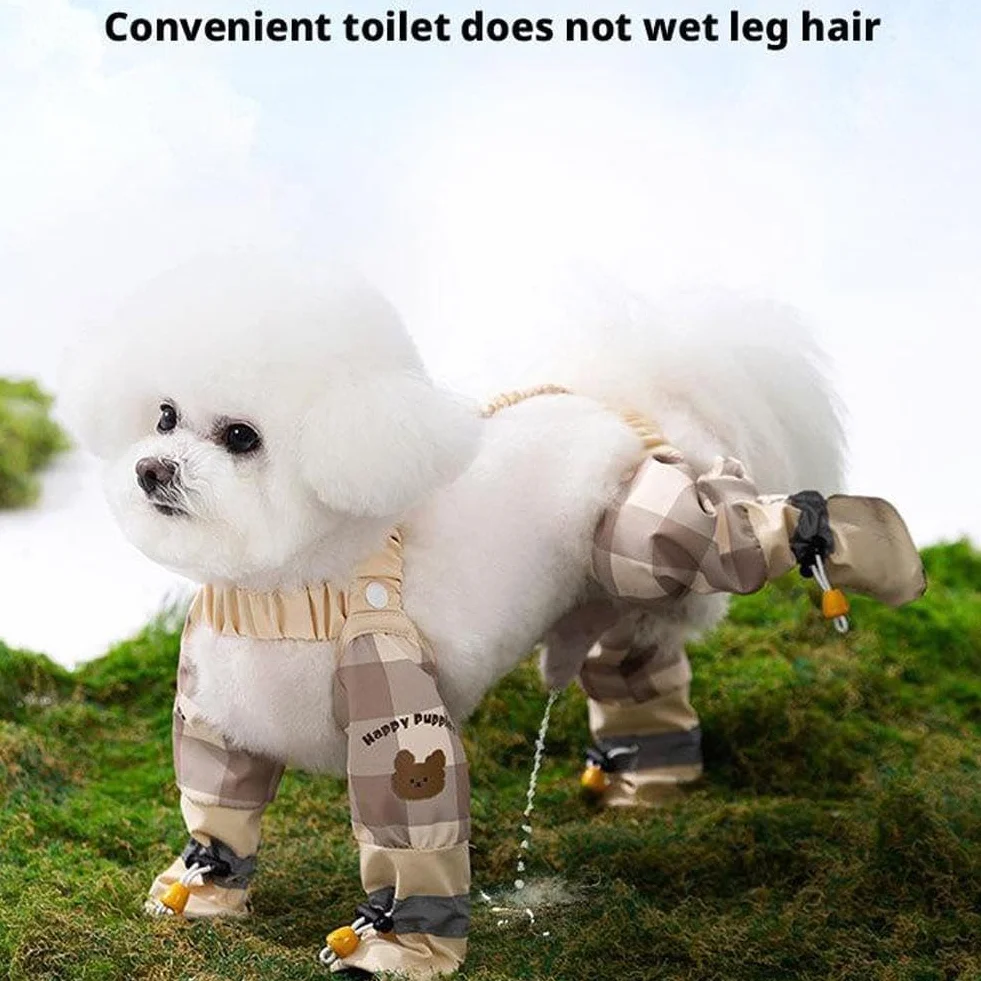 Pantalons anti-saleté imperméables pour chiens avec bretelles, chaussures antidérapantes