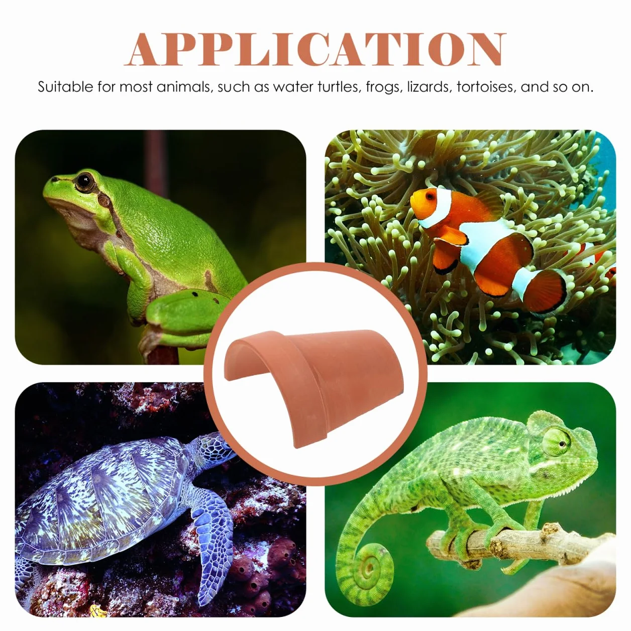 ERINGOGO Cachette Reptile Matériau Naturel Abri pour Tortues Lézards Décoration de Terrarium