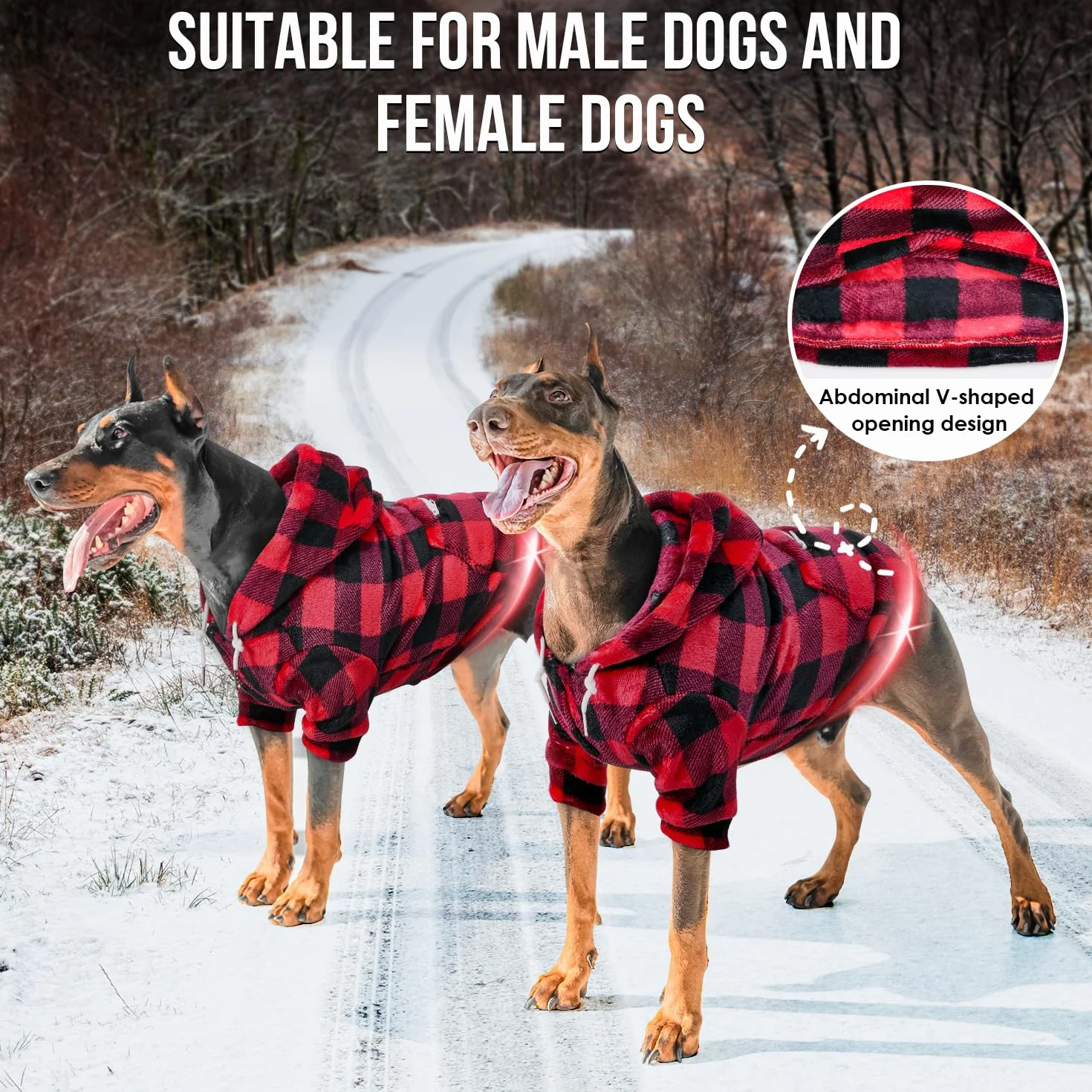 SlowTon Sweat à Capuche pour Petits Chiens, Vêtement en Flanelle avec Passe-Patte et Poche, Pull Chaud pour Chiots et Chatons