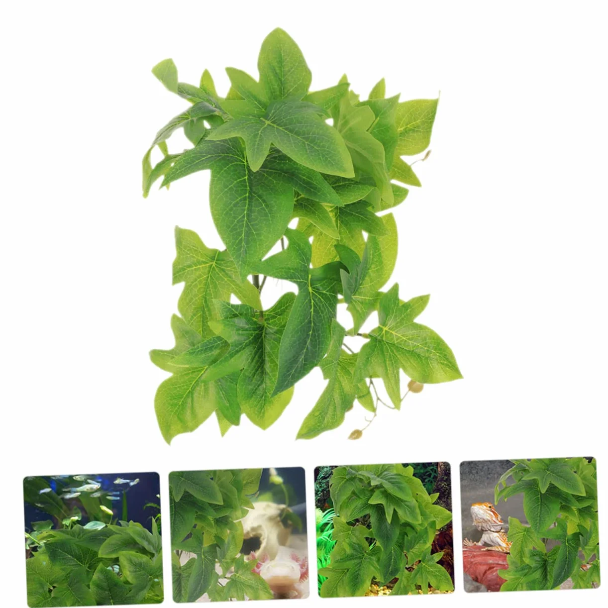 Plantes Suspendues Artificielles pour Terrarium Reptile 22X27X13Cm DéCor LéZards avec Ventouses Facile À Nettoyer Et RéSistant pour Habitat Reptiles