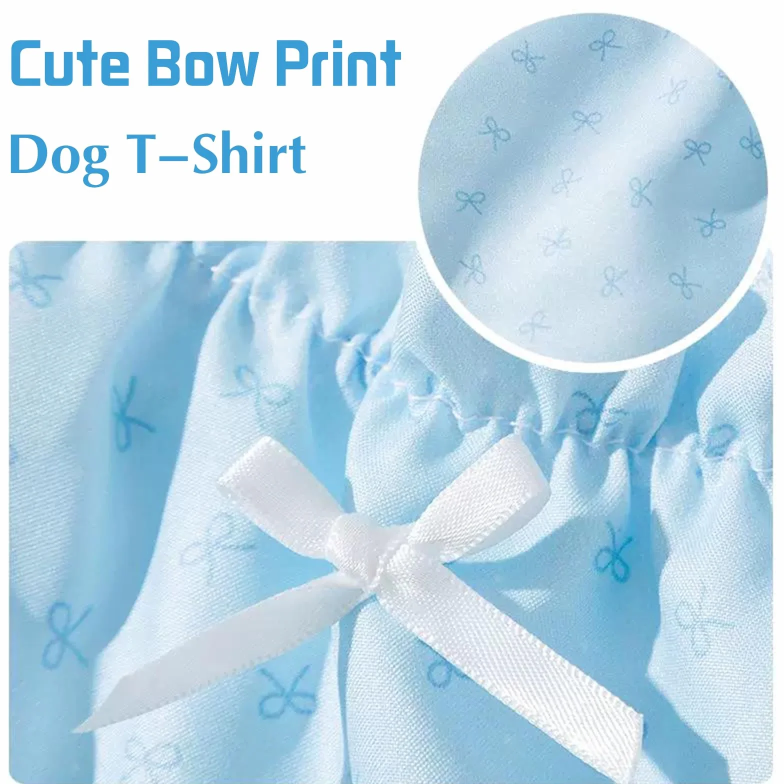 Lot de 2 Robes pour Chien, Vêtements d'Été Imprimé Floral Taille XS, Chemises à Volants pour Petits Chiens, Bleu et Rose