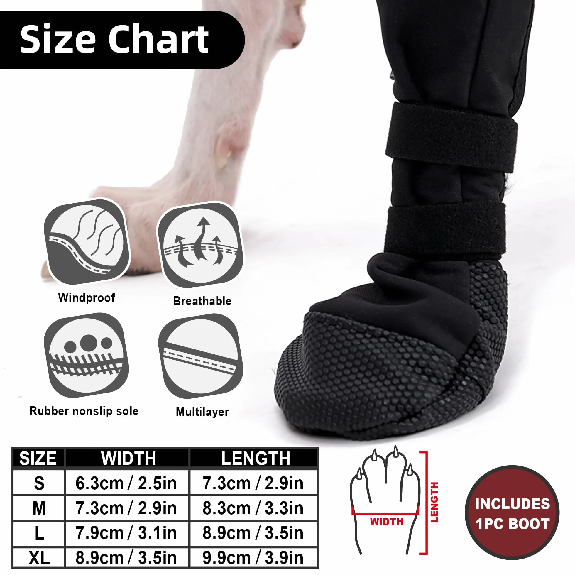 Chaussette de Protection en Silicone pour Chien, Chaussures pour Chien, Botte de Protection pour Chien, Chirurgical Housses de Protection des blessures, Bottes de Protéger pour Chiot Petits Moyens (M)