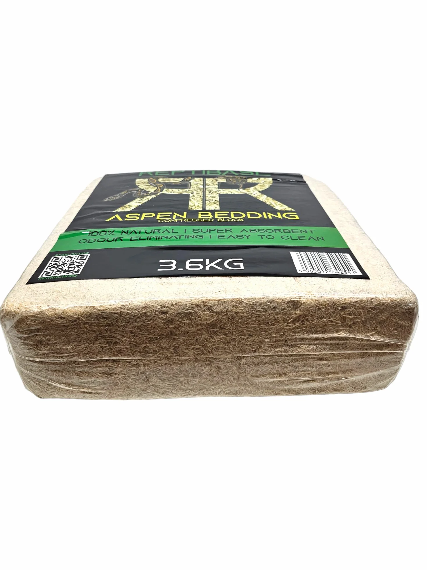 Retics & Reptiles Aspen Bedding ReptiBase | Literie super absorbante | 100 % naturelle | Facile à nettoyer | Élimination des odeurs | Convient pour reptiles, mammifères et amphibiens 60 litres (3,6 kg