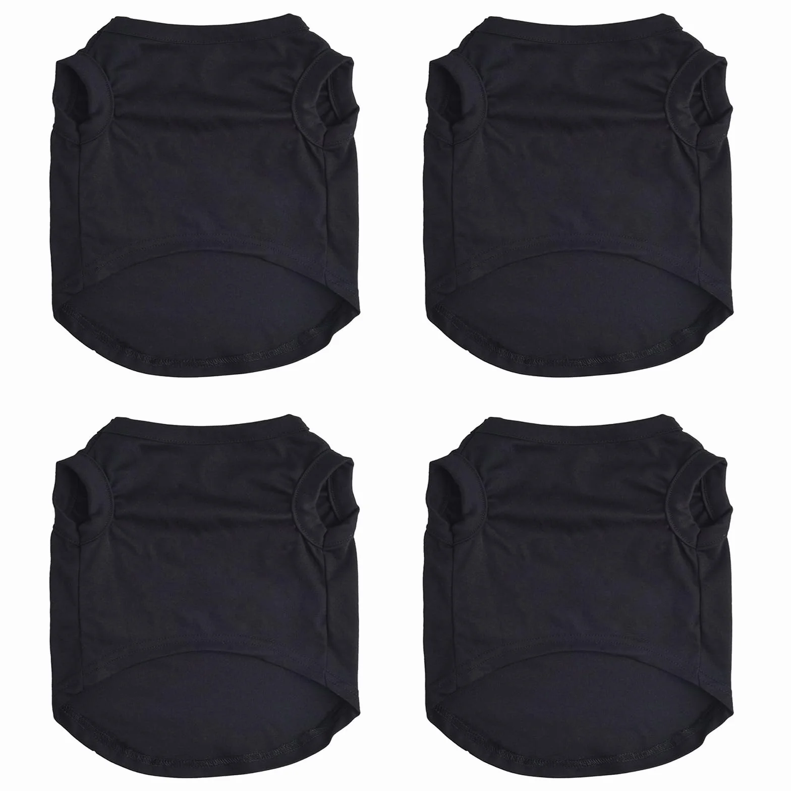 4 Pièces Chien Chemises Vêtements Respirant Collier D’Or Été Débardeur Gilet T Shirt pour Petit Chiot Chat Moyen