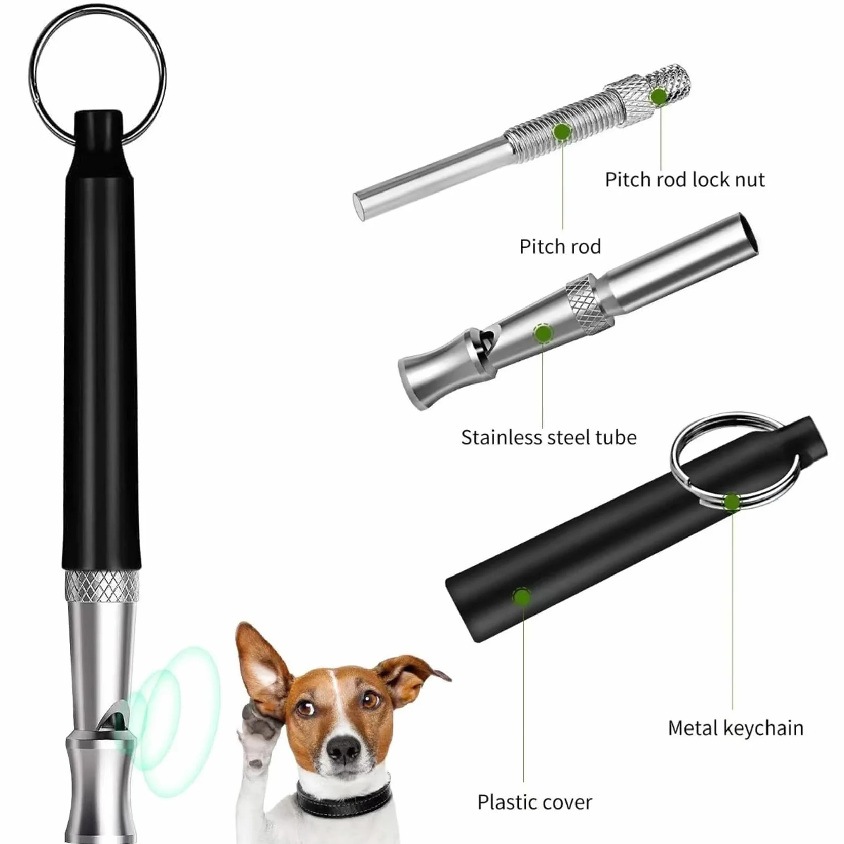 Sifflet Chien Clicker Dressage avec Lanière Kit Dressage Animaux