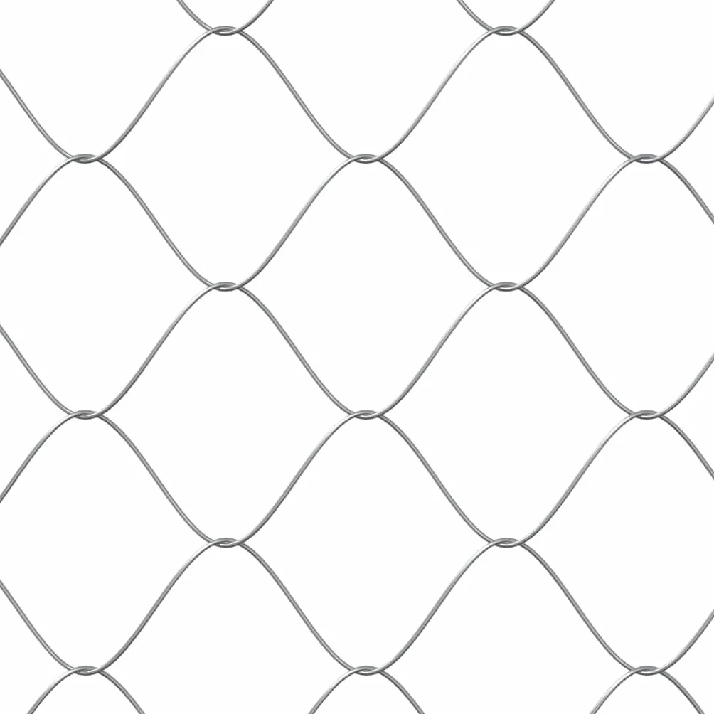 Chenil Extérieur avec Toit pour Chien, Cage Métal Acier Galvanisé Gris 2x2x2 m