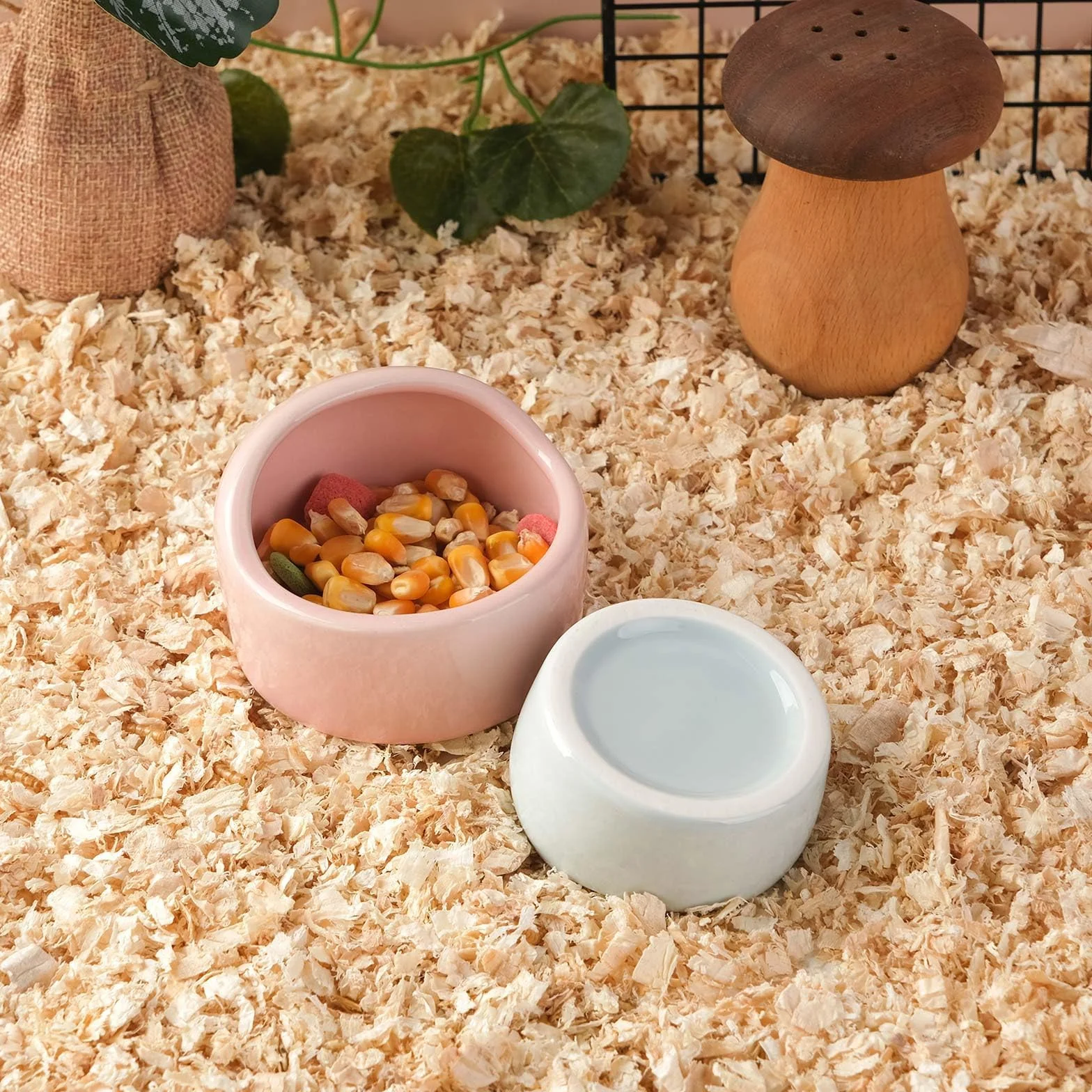 Bols pour Hamster en Céramique Anti-morsures, Mangeoire pour Petits Animaux