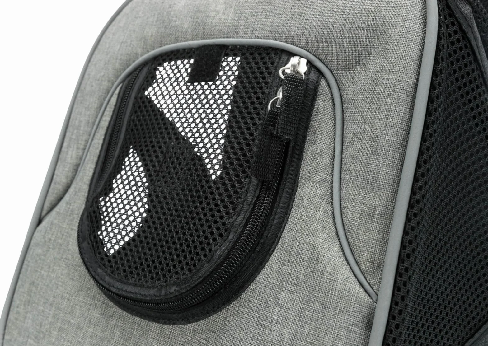 TRIXIE Sac ventral Savina en Nylon Noir/gris 30 × 33 × 26 cm