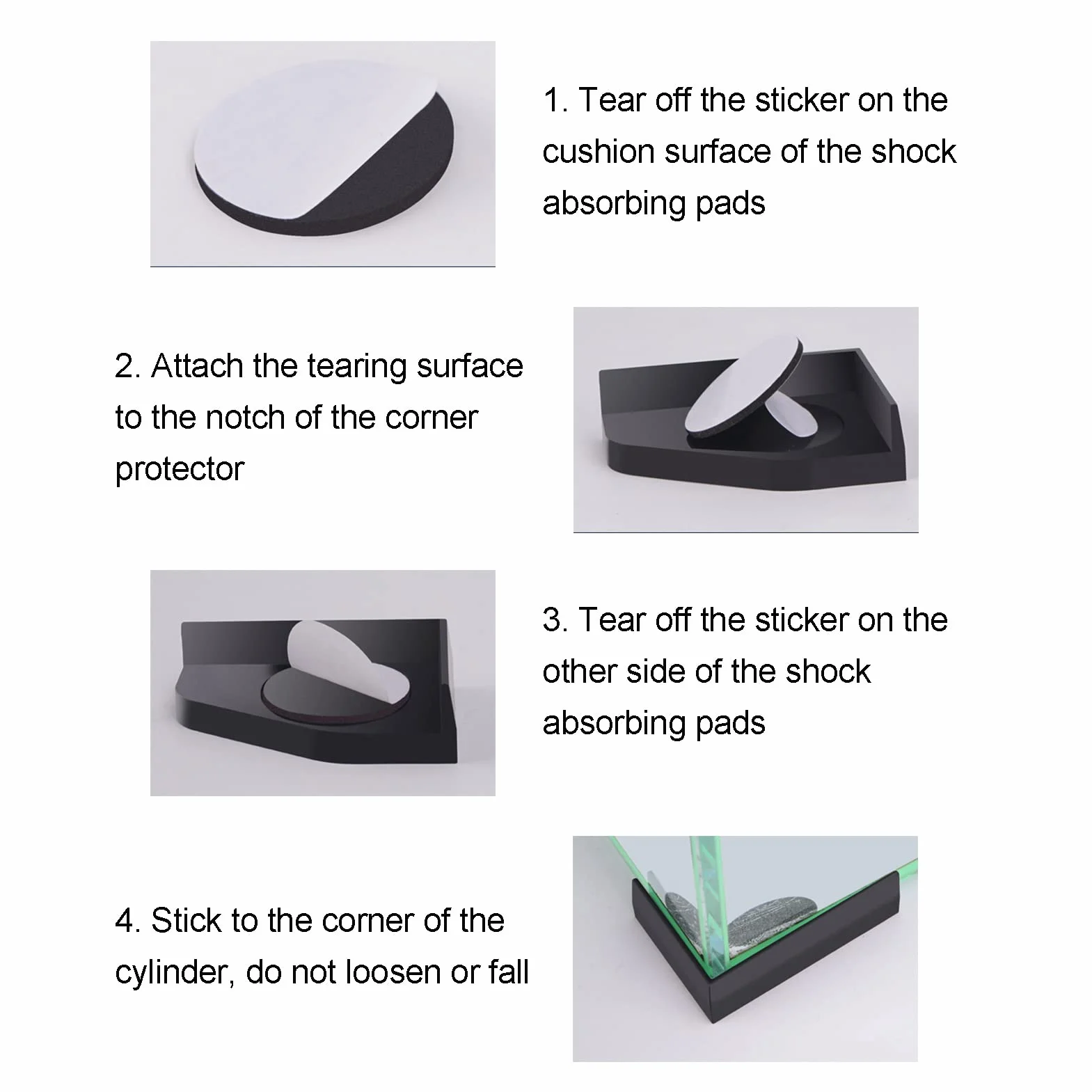 Sonew Protecteur d'angle d'aquarium, Couvercle d'angle en Verre, Protection Antidérapante Antichoc Plastique