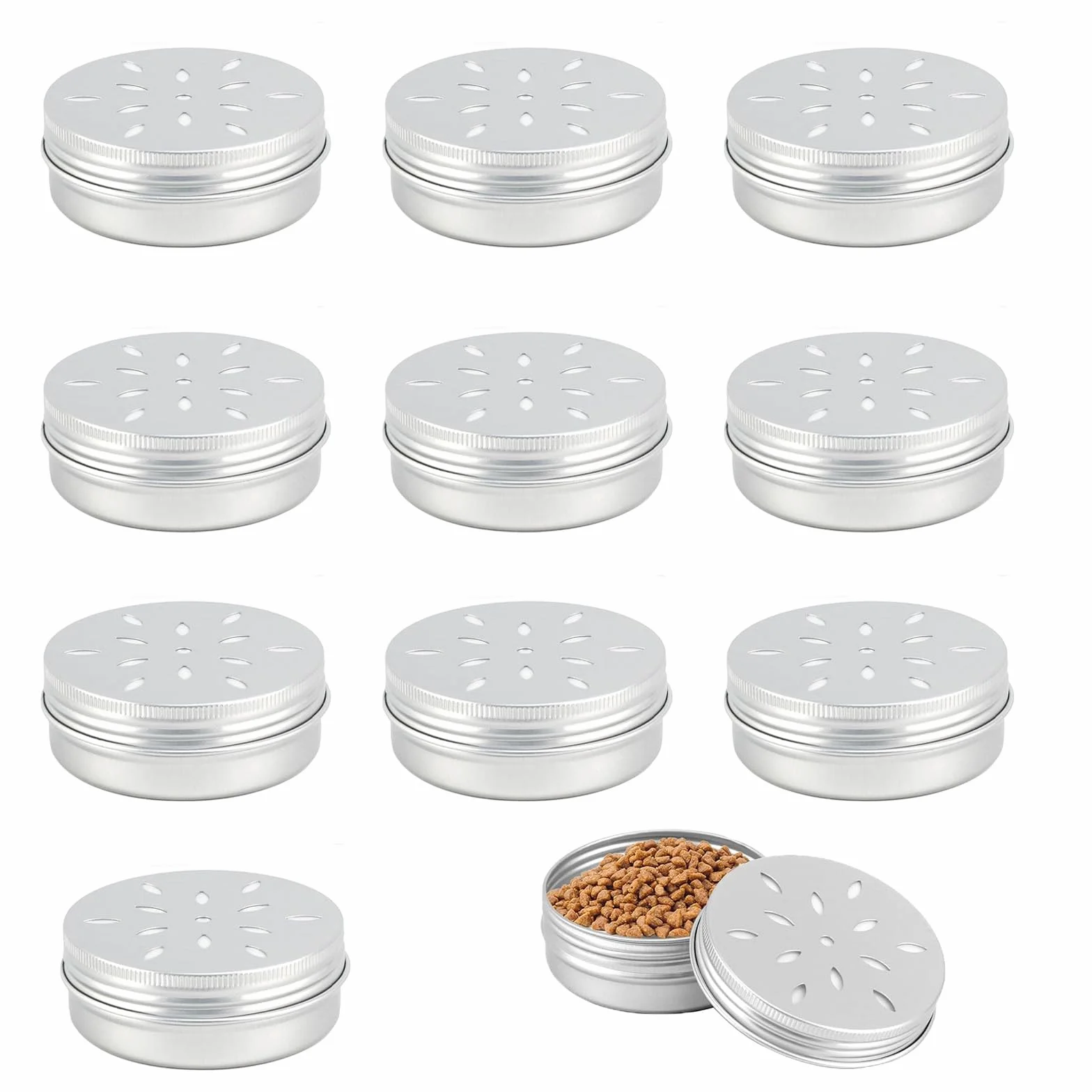 Récipients anti-odeurs 60 ml pour chiens à renifler, en aluminium, réutilisables
