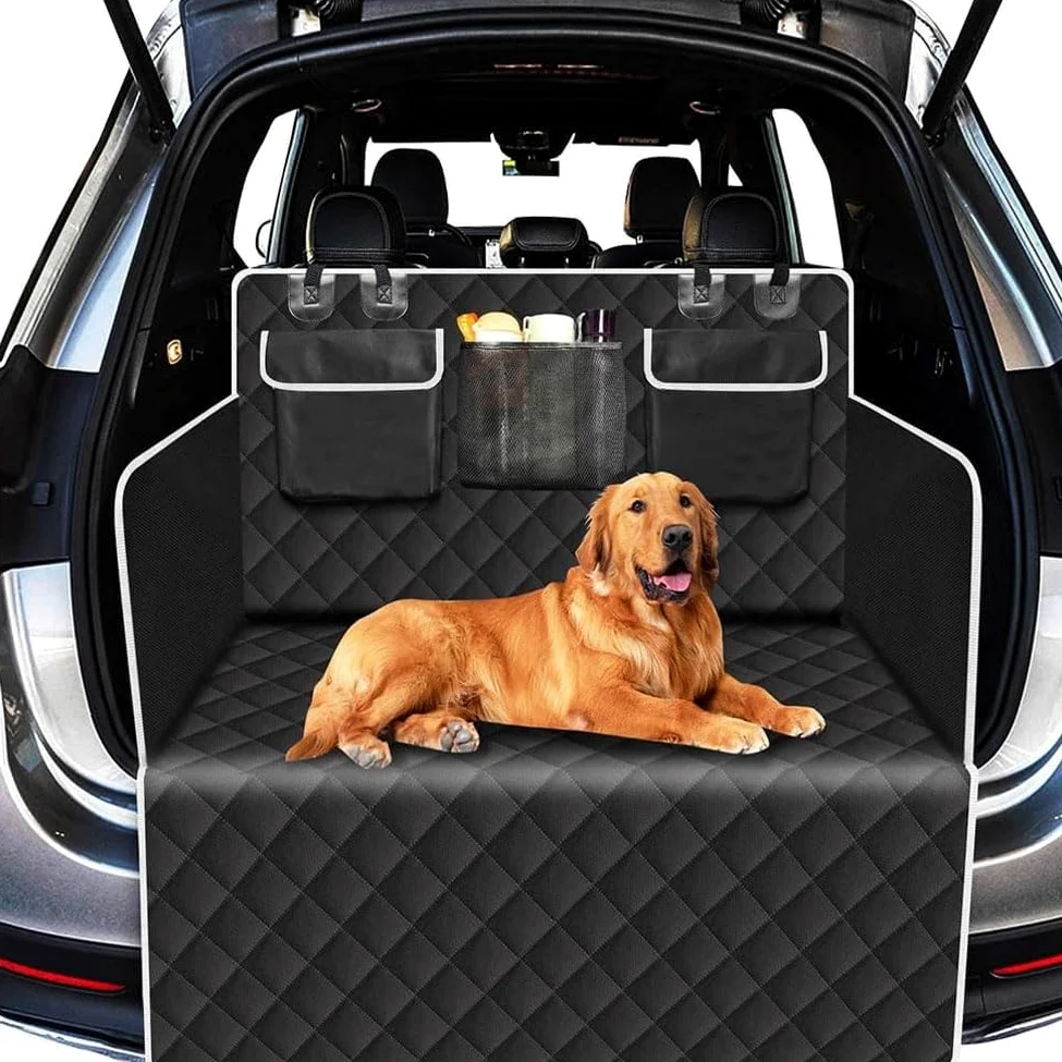 Tapis De Coffre Voiture pour Chien pour CRV 2008-2024-pr, Housse Protection Coffre Chien ImperméAble Anti-Rayures Lavable avec Poches