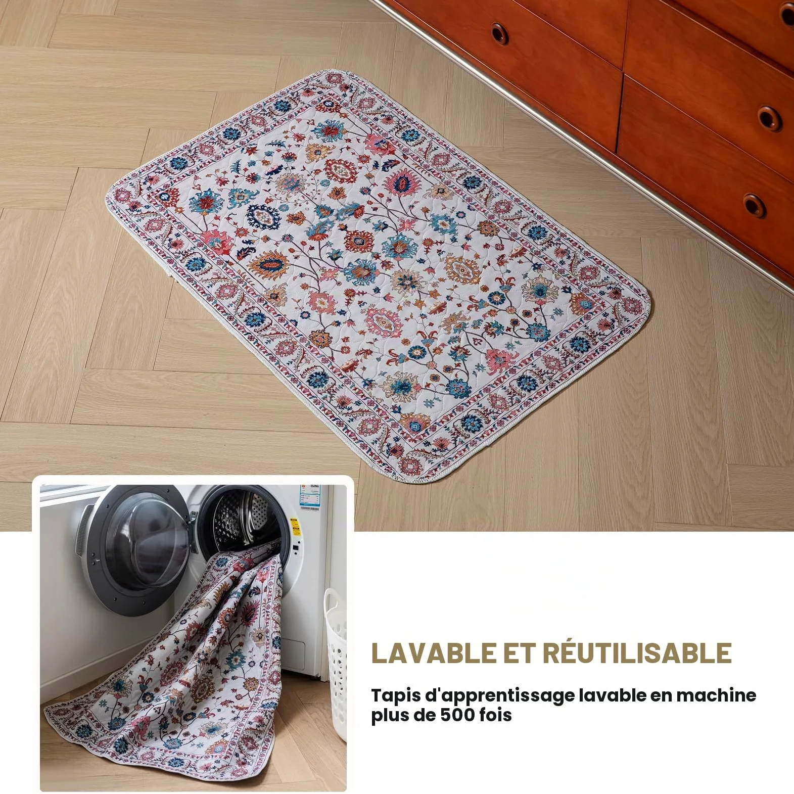 2 Pack Tapis Éducateur pour Chien Lavable Réutilisable | Tapis Propreté Ultra Absorbants pour Animaux, Lavable, Antidérapant, Convient aux Chiens, Chats, Lapins (91.5x183cm)