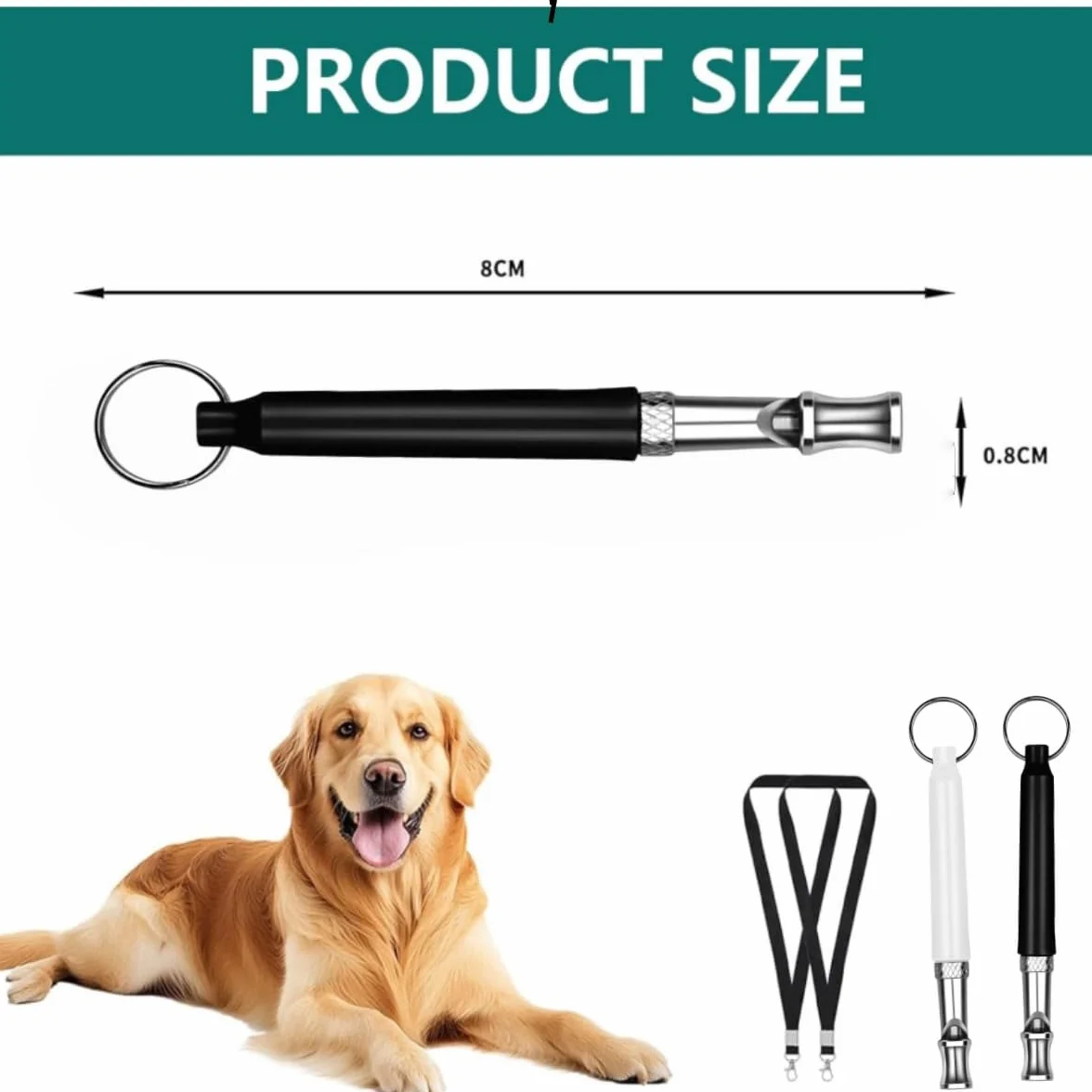 Sifflets Ultrasons pour Chien Anti Aboiement Dressage Haute Fréquence Réglable Lot de 2