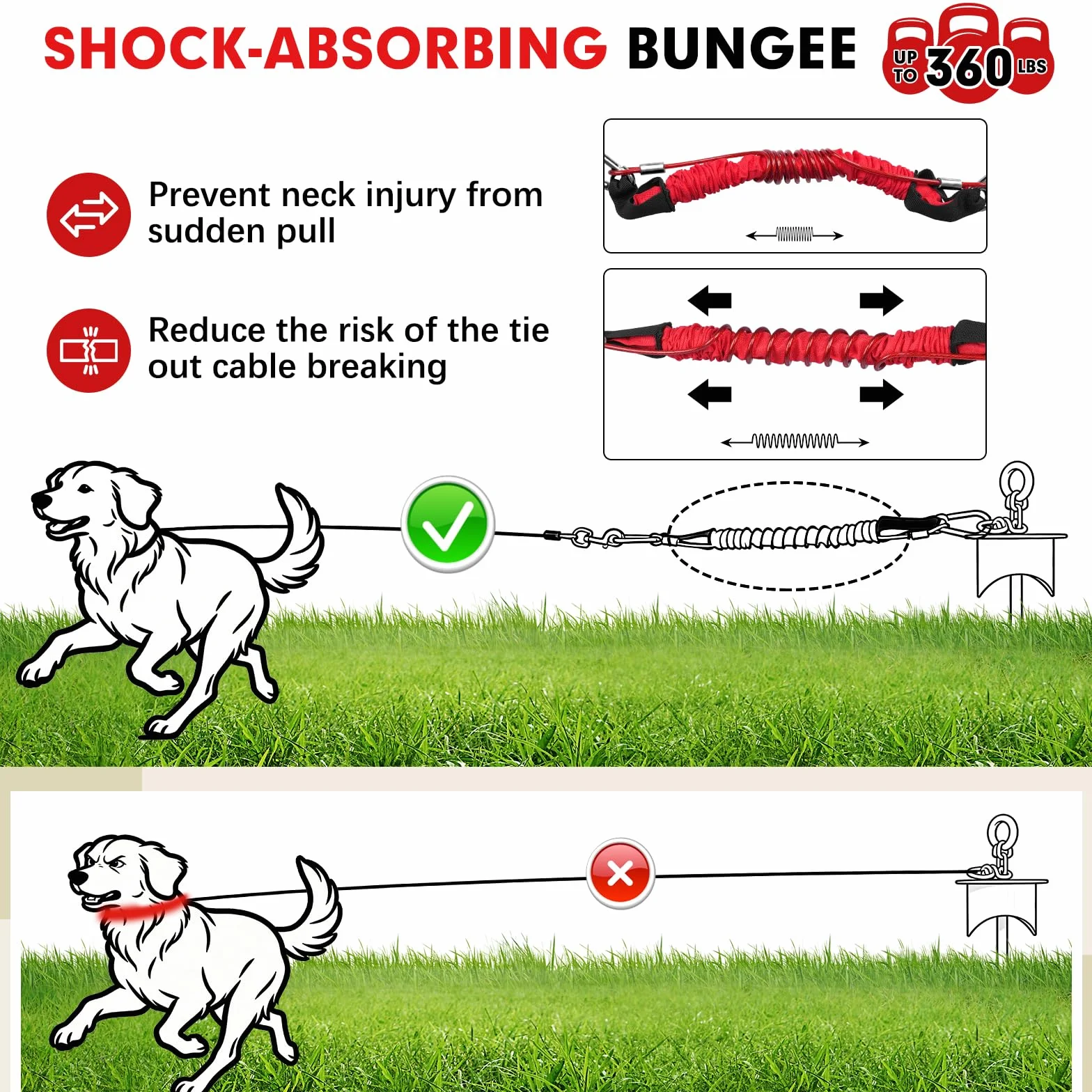 Piquet pour chien Snagle Paw pour camping