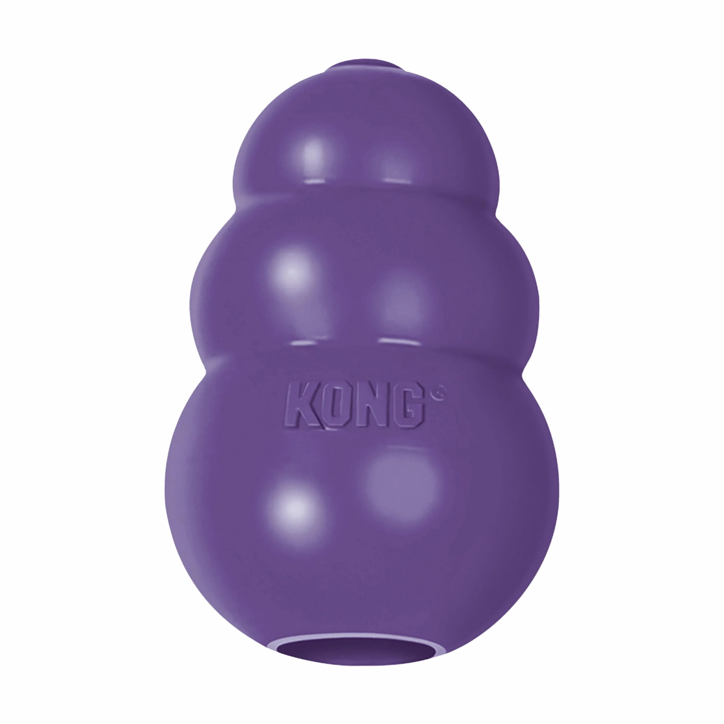 KONG Senior Jouet pour Chien Caoutchouc Naturel Doux Remplissable Friandises Chiens Âgés Moyens
