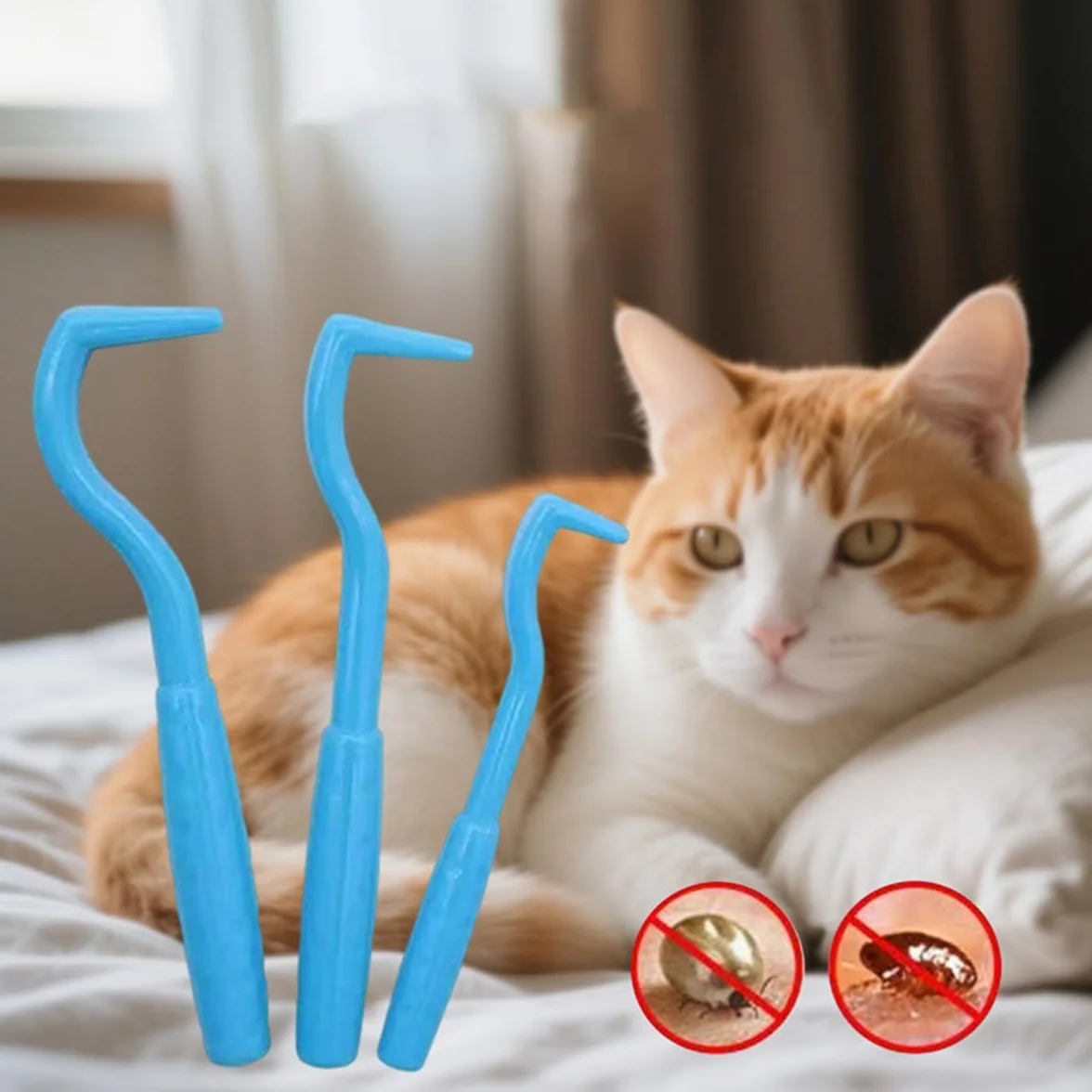 Tire Tique Chien Pince à Tiques 6 PCS pour Humain Chat Homme Enfants Chevaux Anti