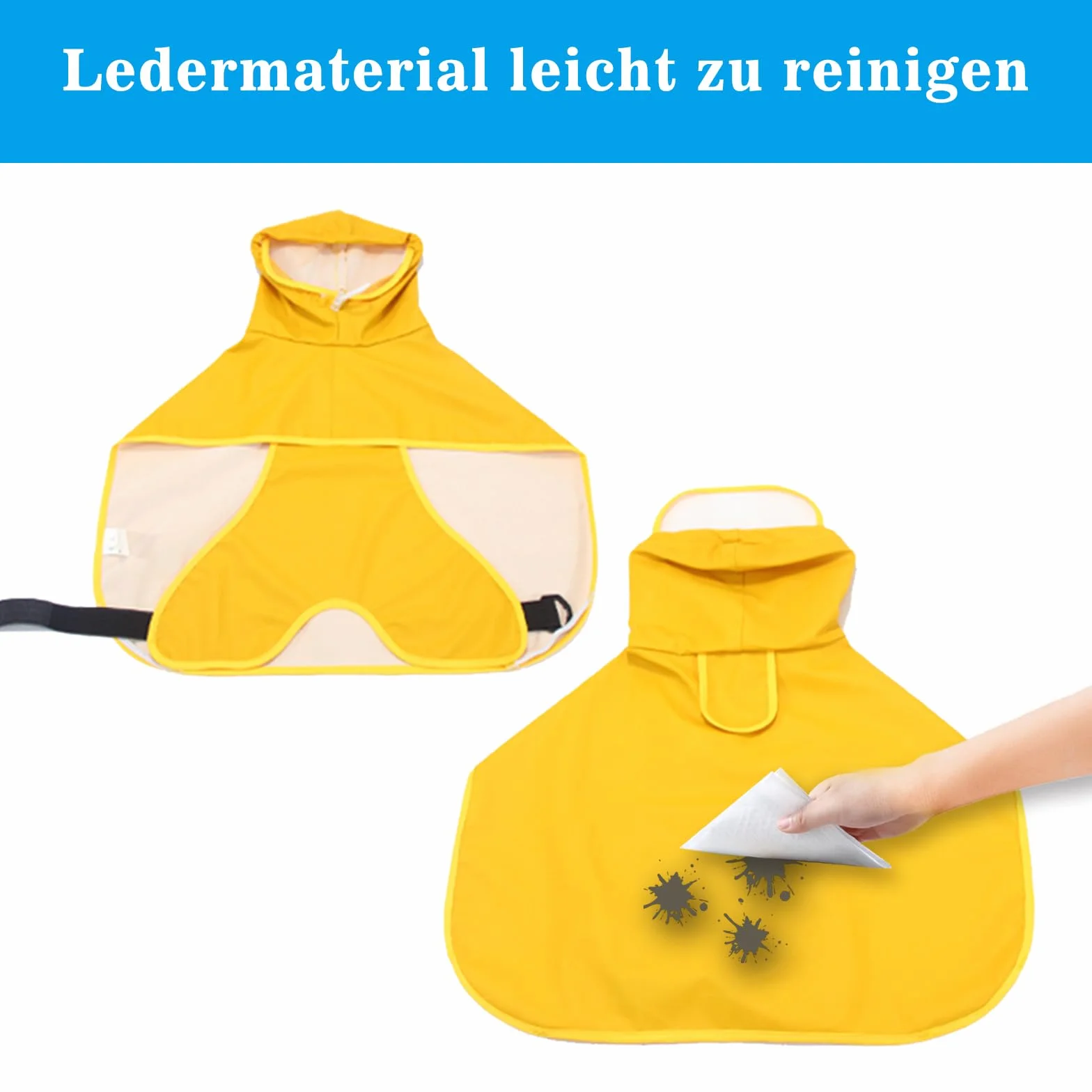 Impermeable Chien pour Chiens avec Capuche Transparente - Manteau Chien Imperméable, Convient Aux pour Petits, Moyens et Grands Chiens (7XL)