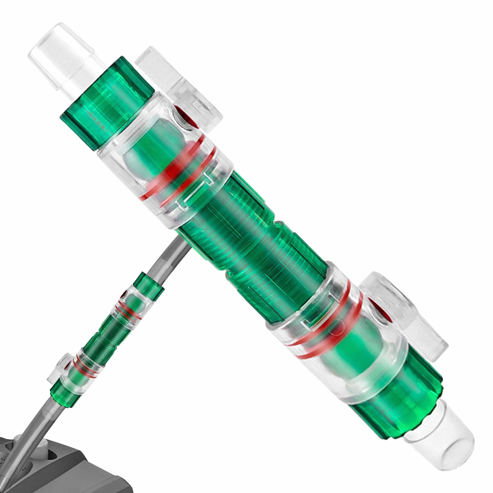 Aquarium de soupape à double robinet - Connecteur de tuyau de tuyau de poisson à poisson | Vanne de soupape Release rapide Pompe à air Vannes de commande d'écoulement d'aquarium pour le sel d'eau fraî