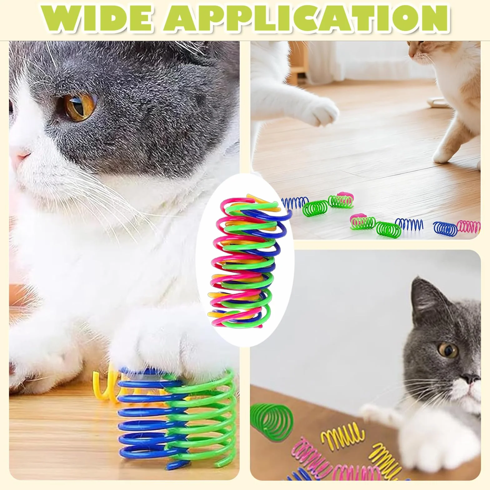 40 Pièces Ressorts en Spirale Chat Jouets Interactif Jouet à Spirale Pliable Plastique Cadeau Animaux Sautant
