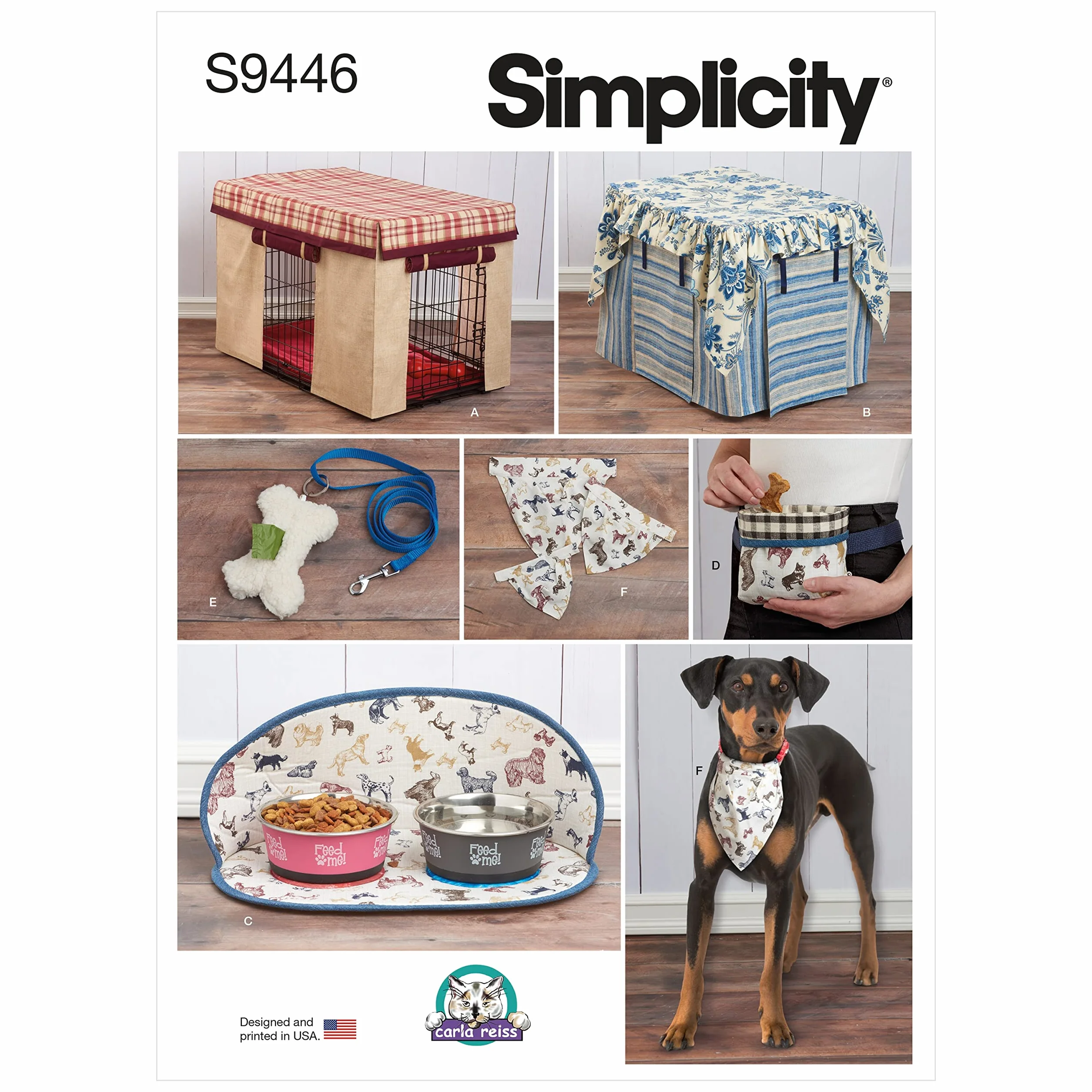 Simplicity Patron de couture S9446 Housses de cage pour animaux de compagnie blanc OSFA