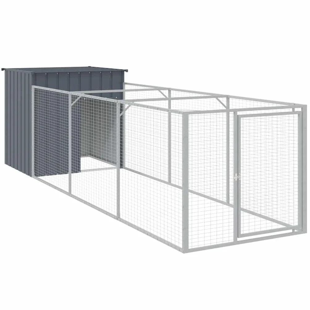 Niche pour chien anthracite 110x405x110 cm
