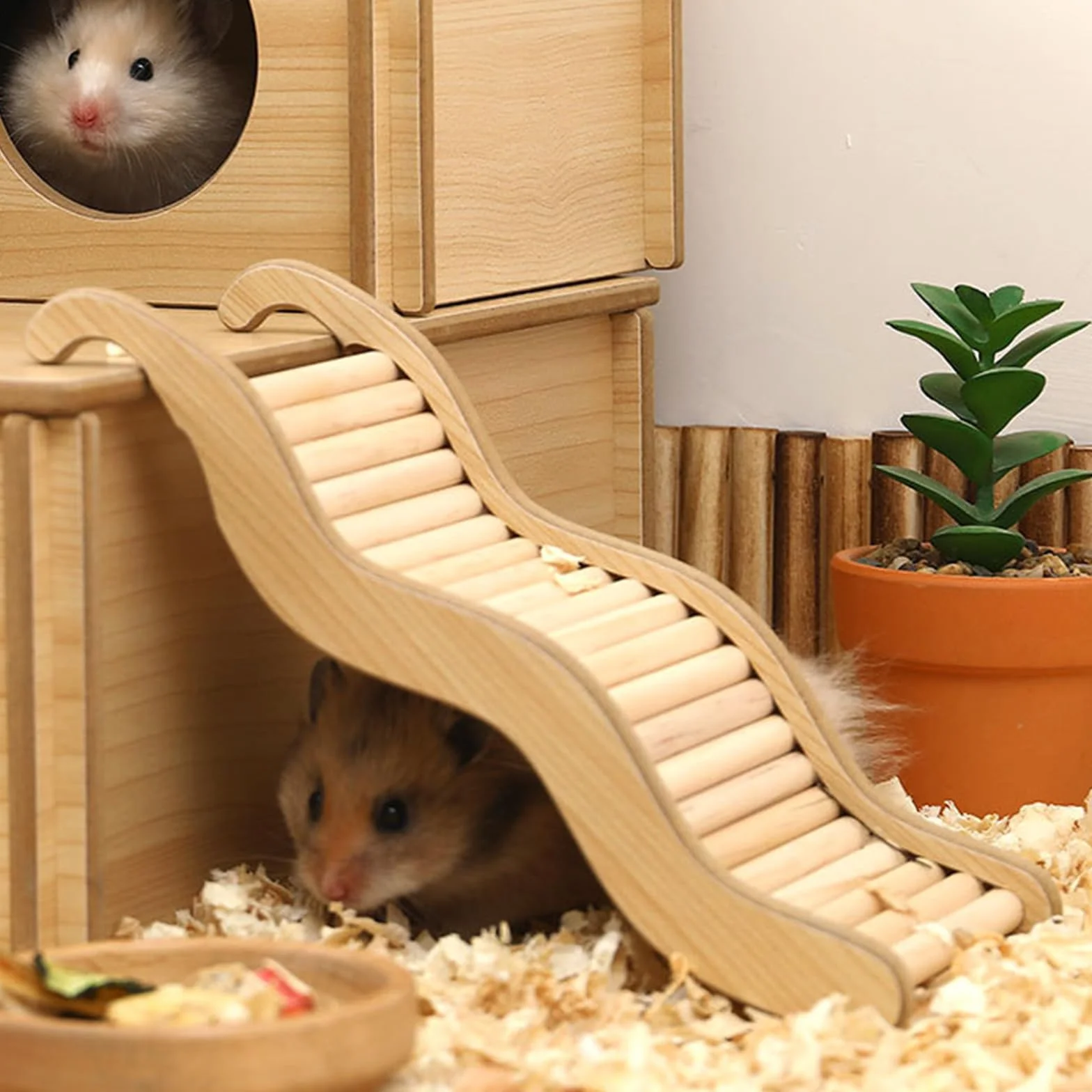 Jouet Cochon d'Inde, Jouet Hamster Escalier pour Hamster, Hamster Jouet en Forme De Vague, Jouets pour Hamster Et Accessoires pour Cage à Rats pour Petits Animaux