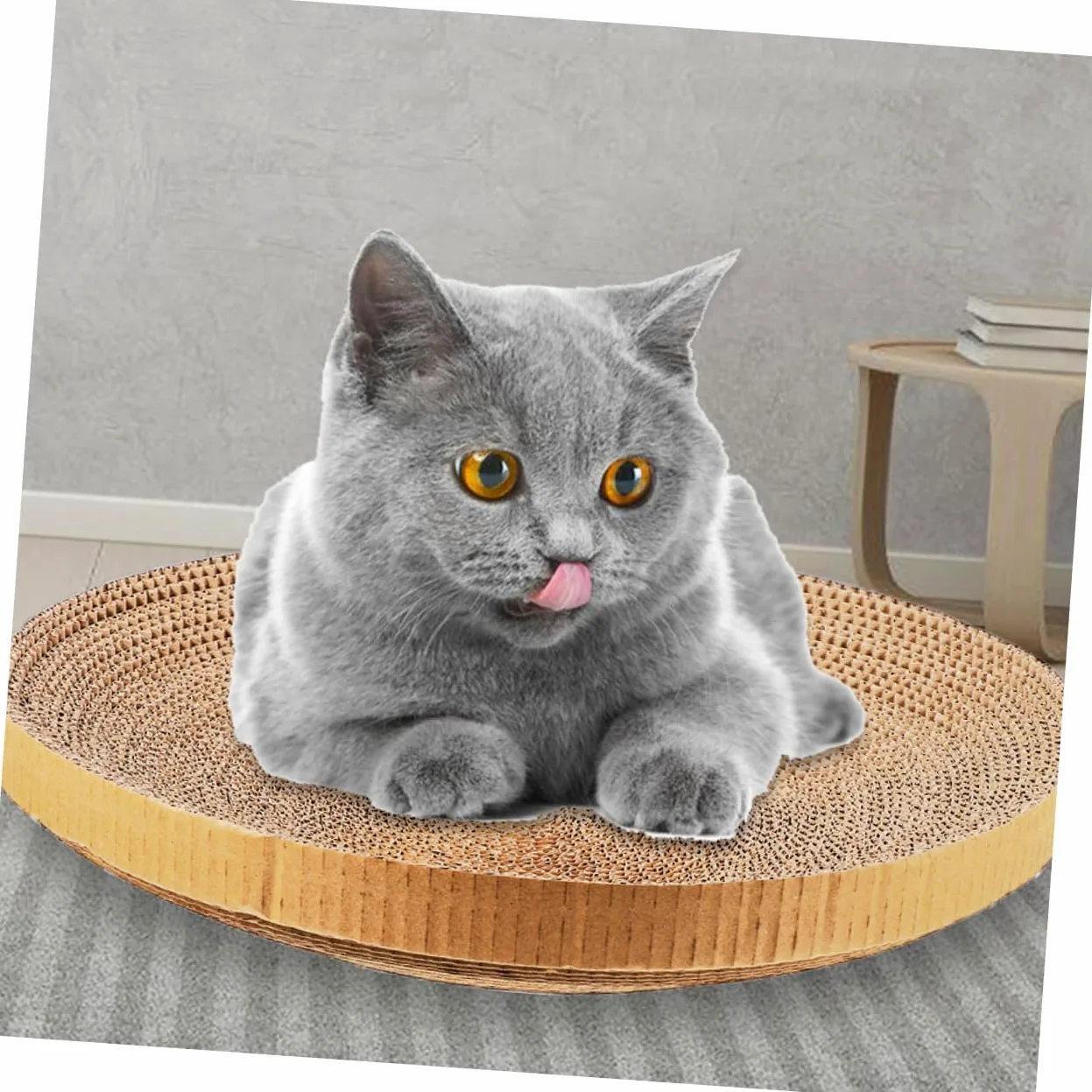 POPETPOP 3 pièces Nid de chat en papier ondulé Jouet grattoir pour chats Remplacement de griffoir pour chats Naturel noyau de remplacement carton ondulé Accessoires en carton