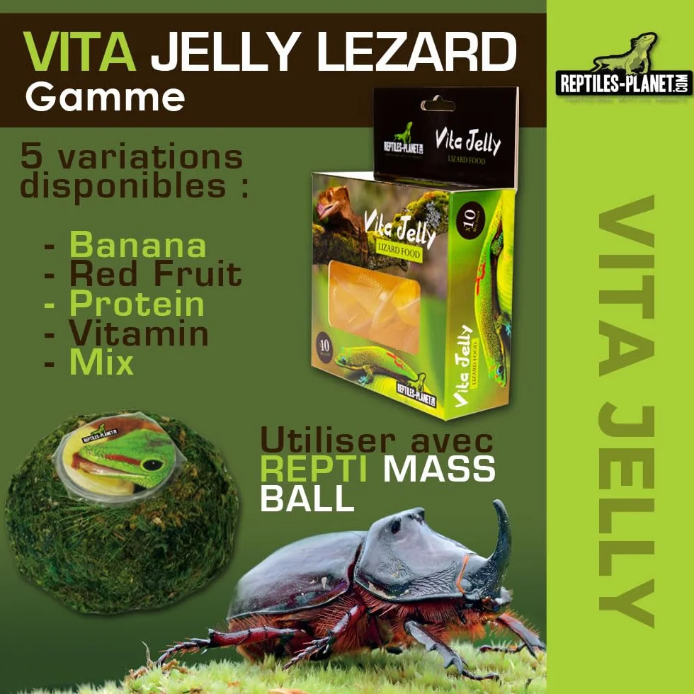 Reptiles Planet Vita Jelly Banane pour Lézard 10 pcs