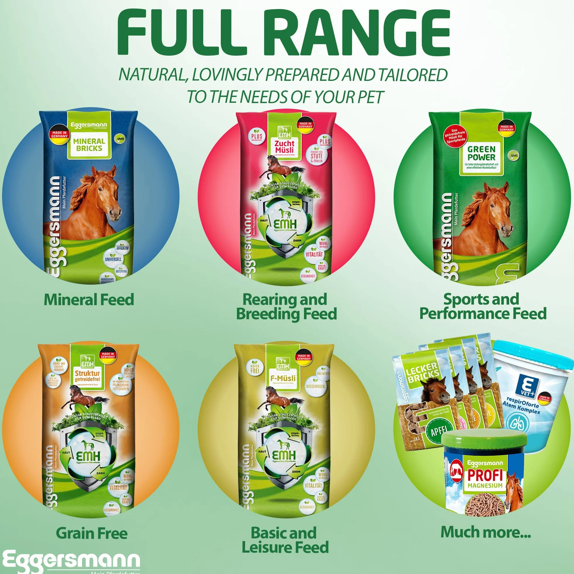 Eggersmann Green Power Nourriture naturelle pour chevaux sans céréales