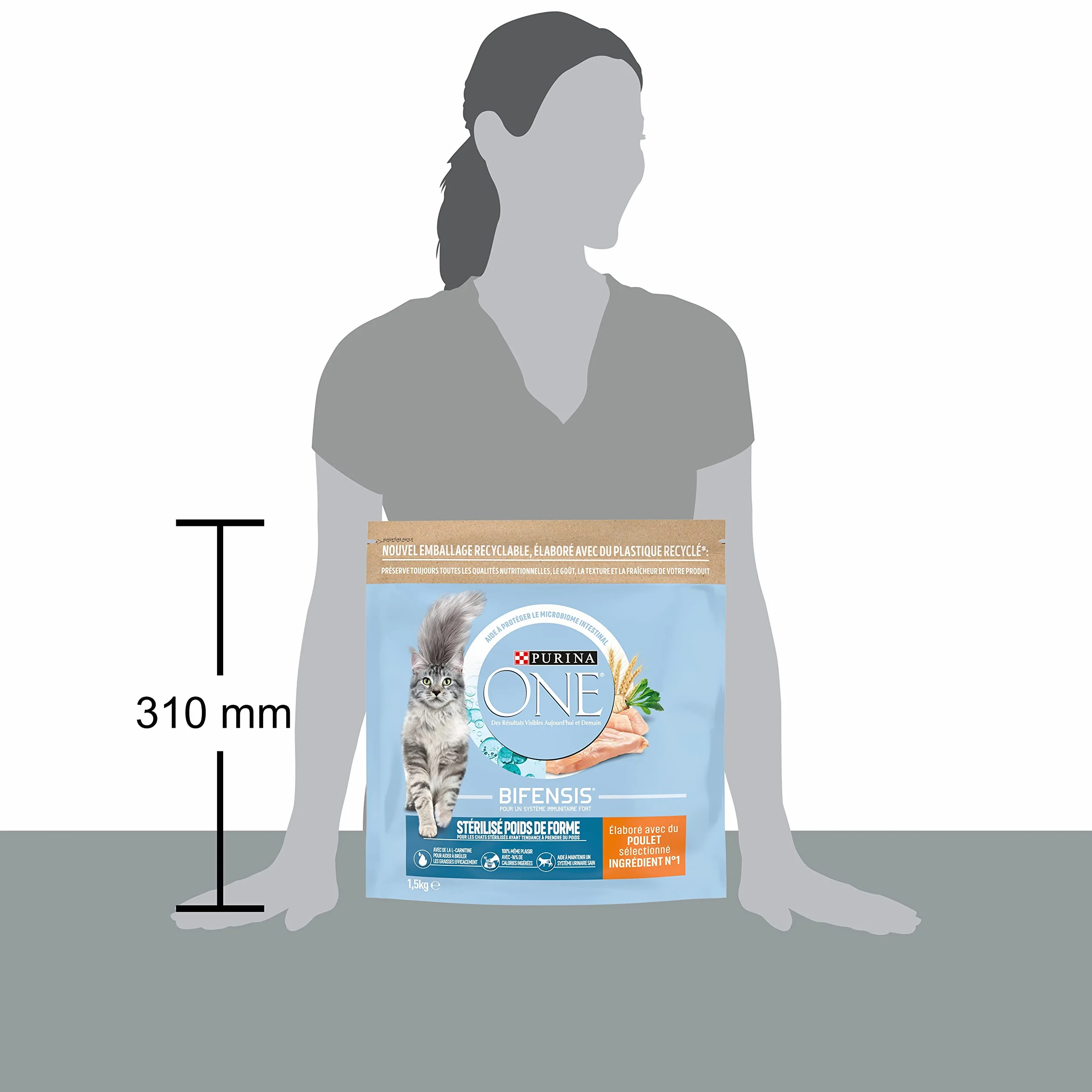 PURINA ONE BIFENSIS Poids DE Forme Croquettes Chat Adulte Stérilisé Poulet 1,5 Kg