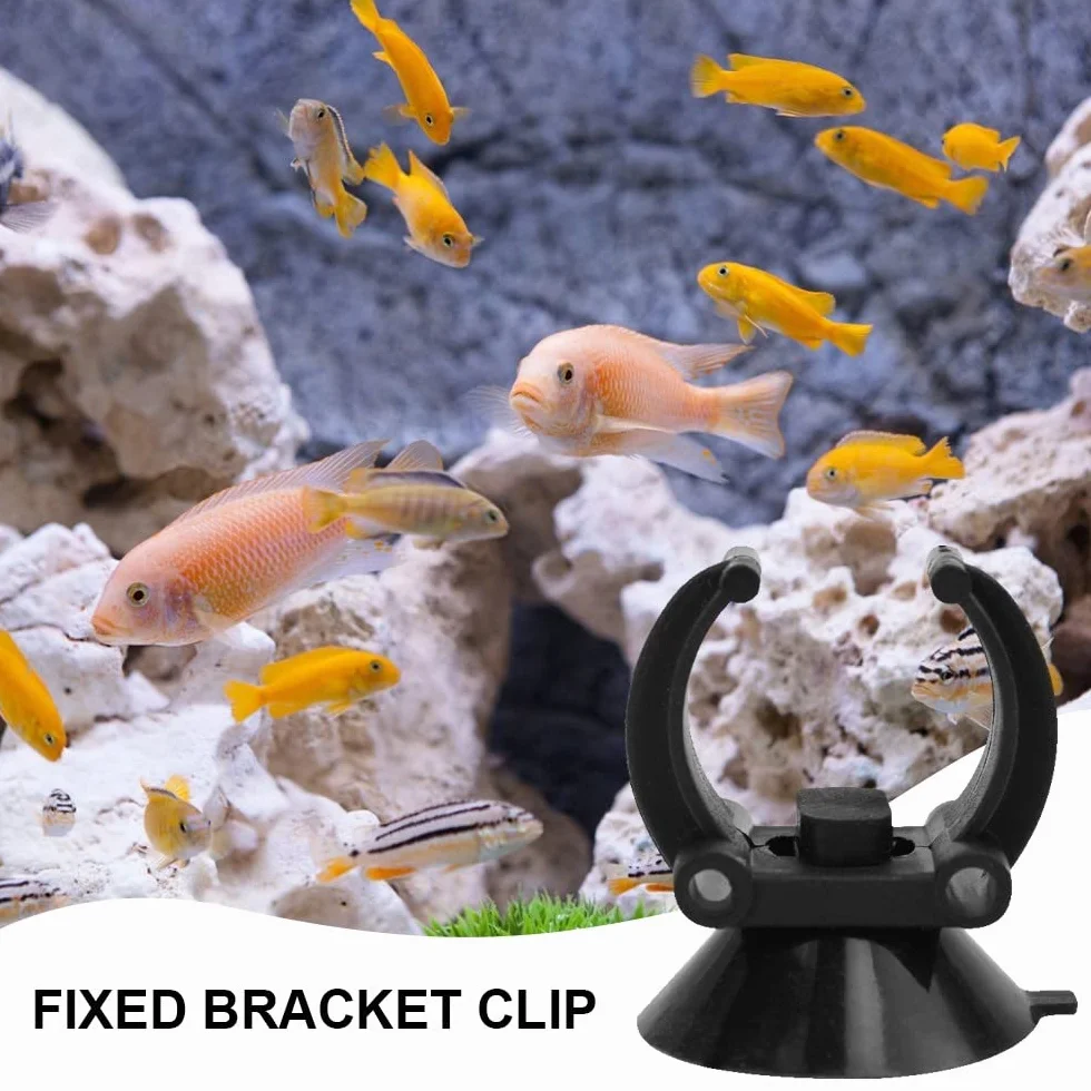 DONGKER 10 PCS Ventouses Chauffantes pour Aquarium, Lampe de Plongée Ventouse Gel de Silice Ventouse avec Clips pour Fish Tank