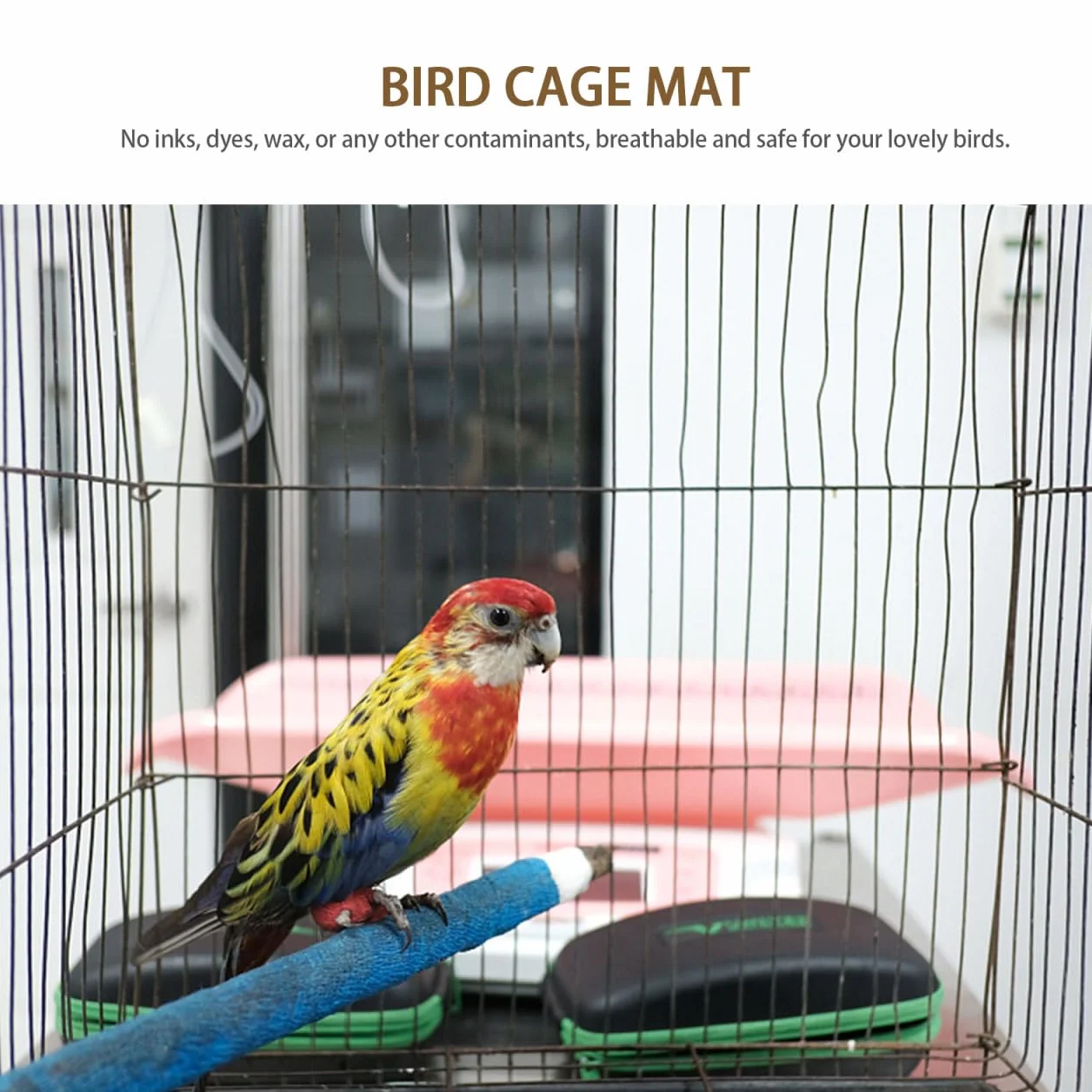 Doublure De Cage Oiseau Absorbante Non Tissé 13.78x9.84In Jetable Tapis Hygiénique pour Perroquet