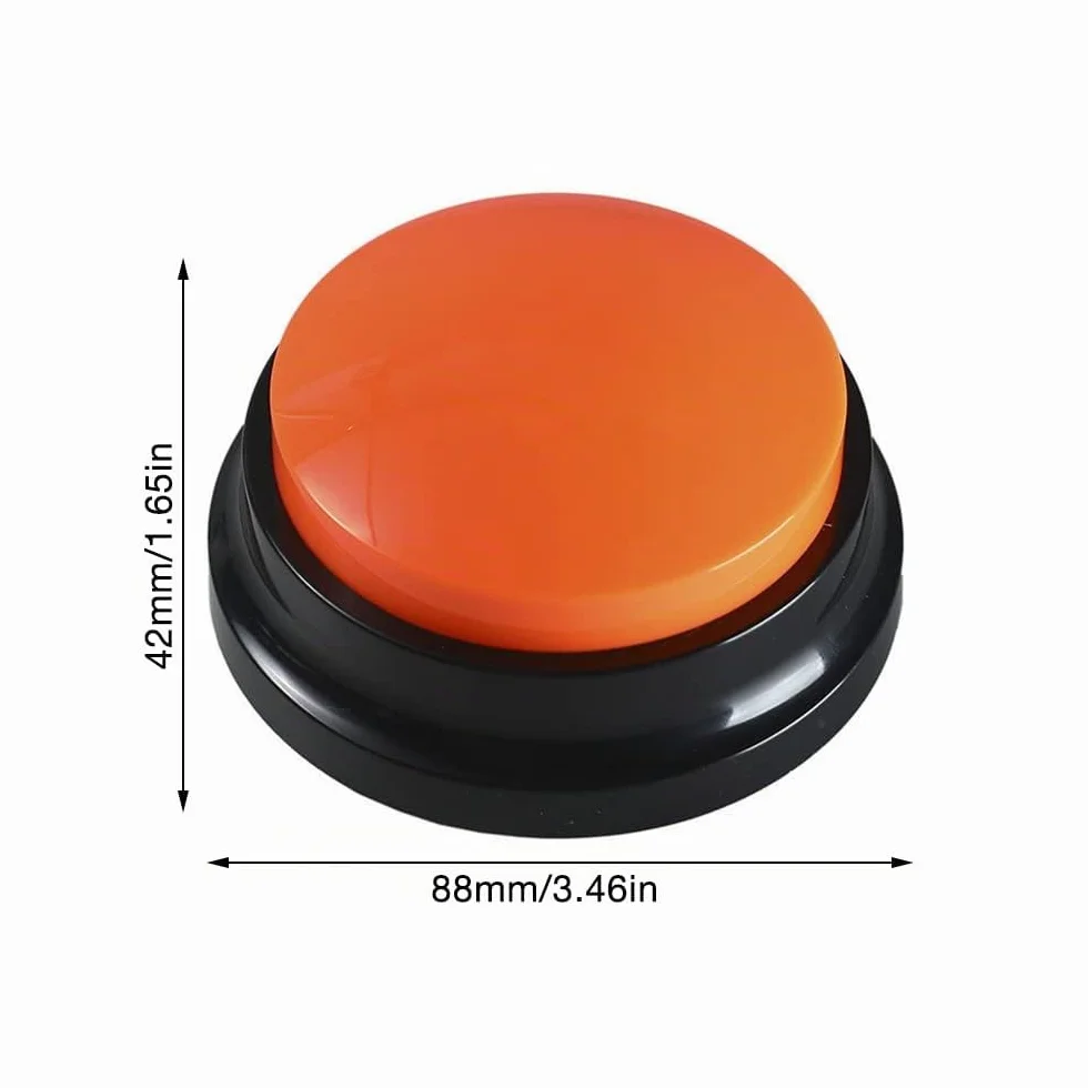 Buzzer Enregistrable Voix, Lot de 4 Buzzer Enregistrable, Bouton Parlant Enregistrable, Bouton Chien Communication, pour lEntraînement au Animaux Communication Enregistrée