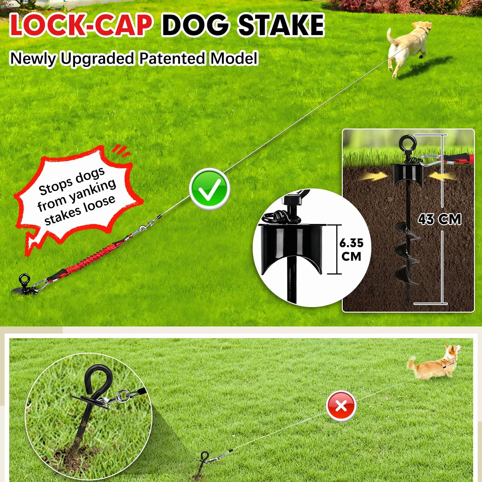 Piquet pour chien Snagle Paw pour camping