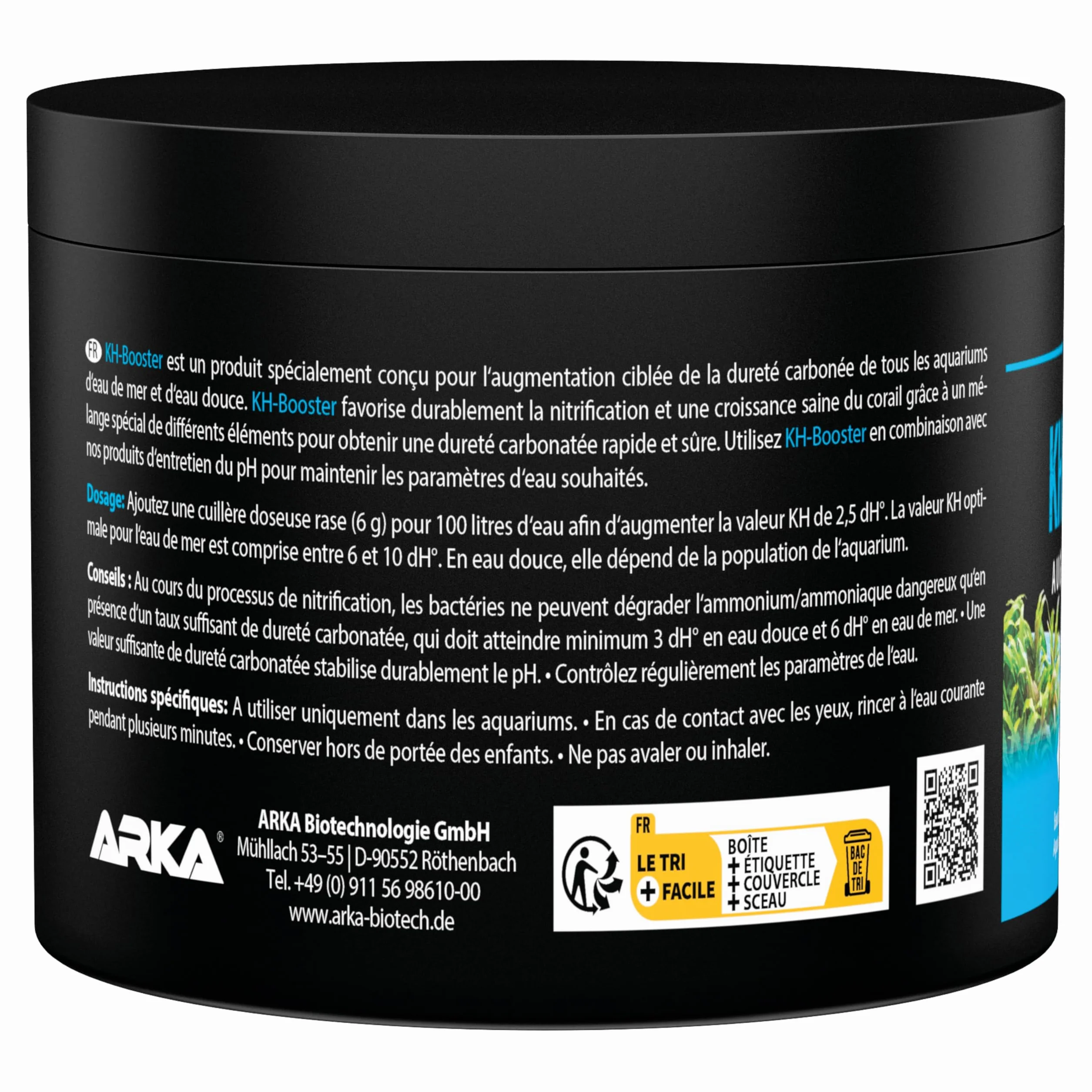 Augmenteur KH Aquarium 500 g Poudre Tampon pH pour Eau Douce Marine stabilise paramètres protège biofiltre favorise Nitrification Eau Claire équilibrée