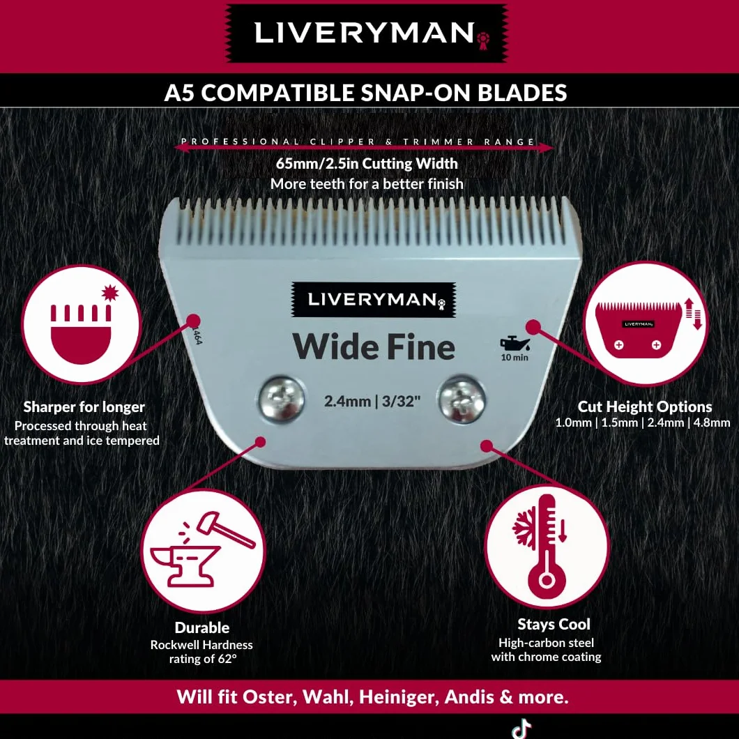 Liveryman Lame de rechange A5 large 2,4 mm Hauteur de coupe 3/32"