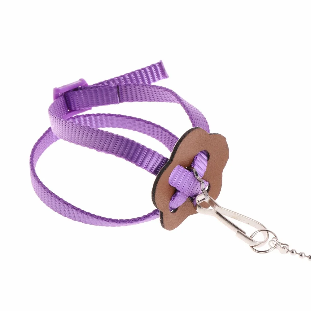 Harnais pour perroquet en nylon réglable anti-morsure pour petits oiseaux canaris conures