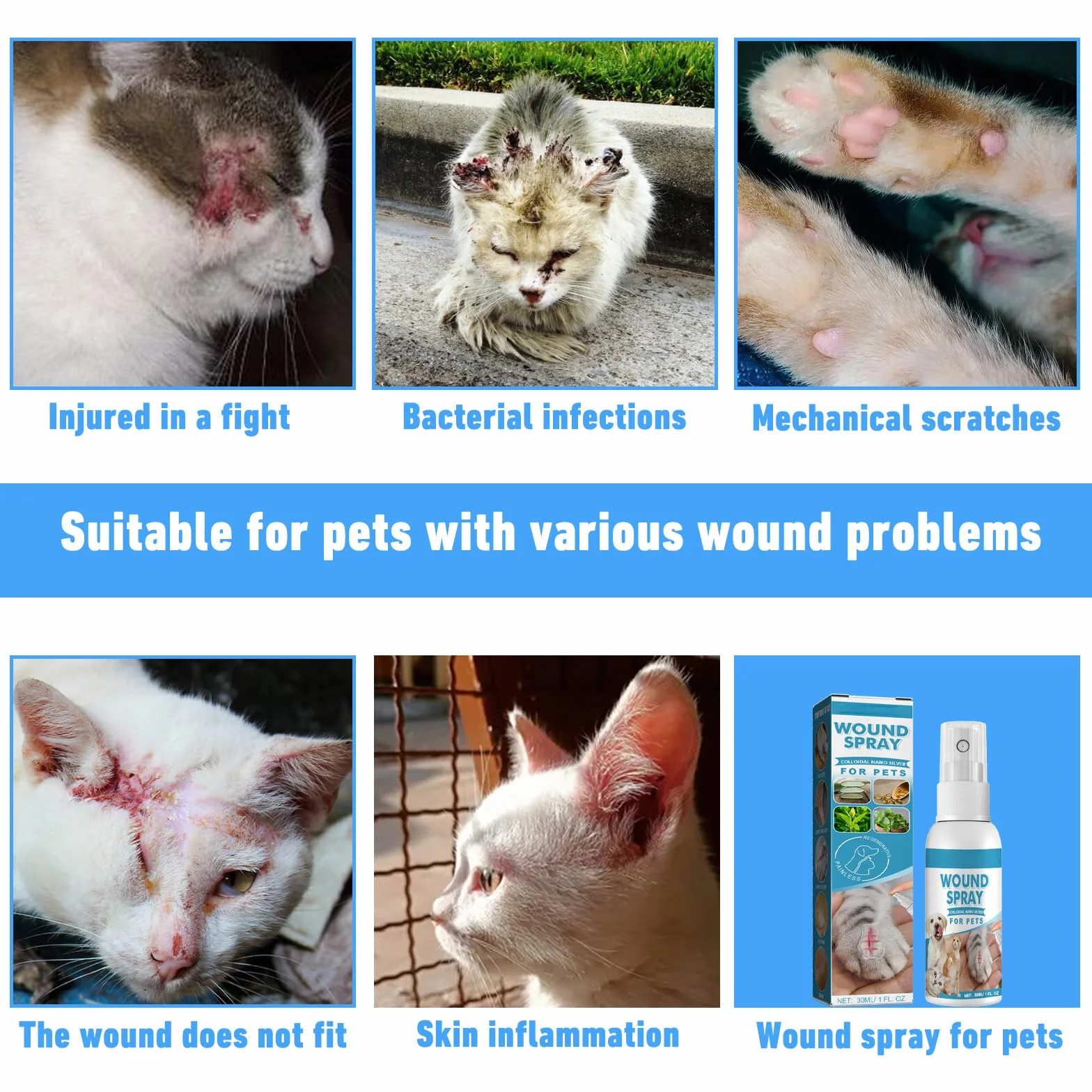 Pansement Liquide Transparent Imperméable pour Chiens et Chats - Spray de Guérison pour Animaux