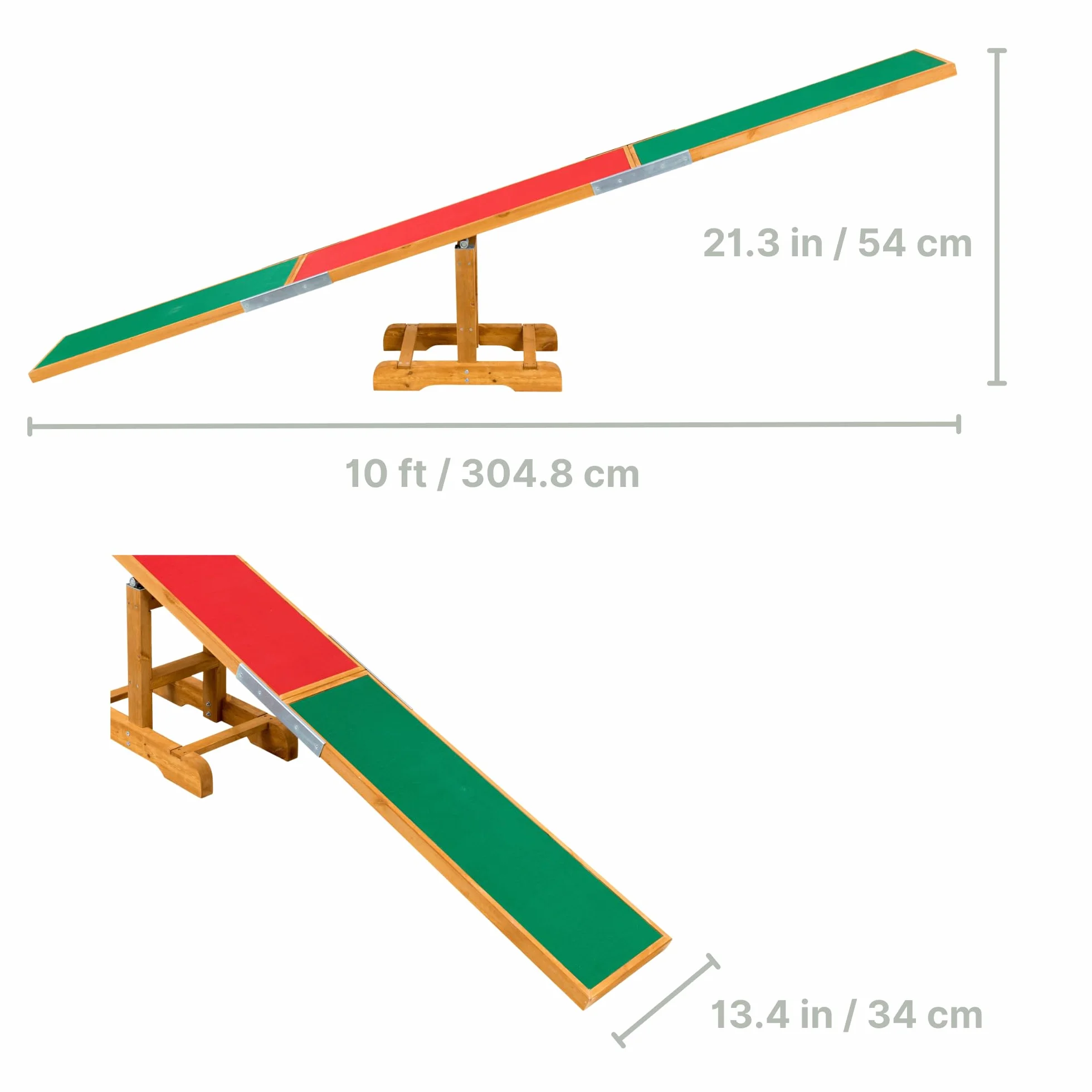 TRIXIE bascule d’agility pour chien 300 × 54 × 34 cm rampe résistante aux intempéries