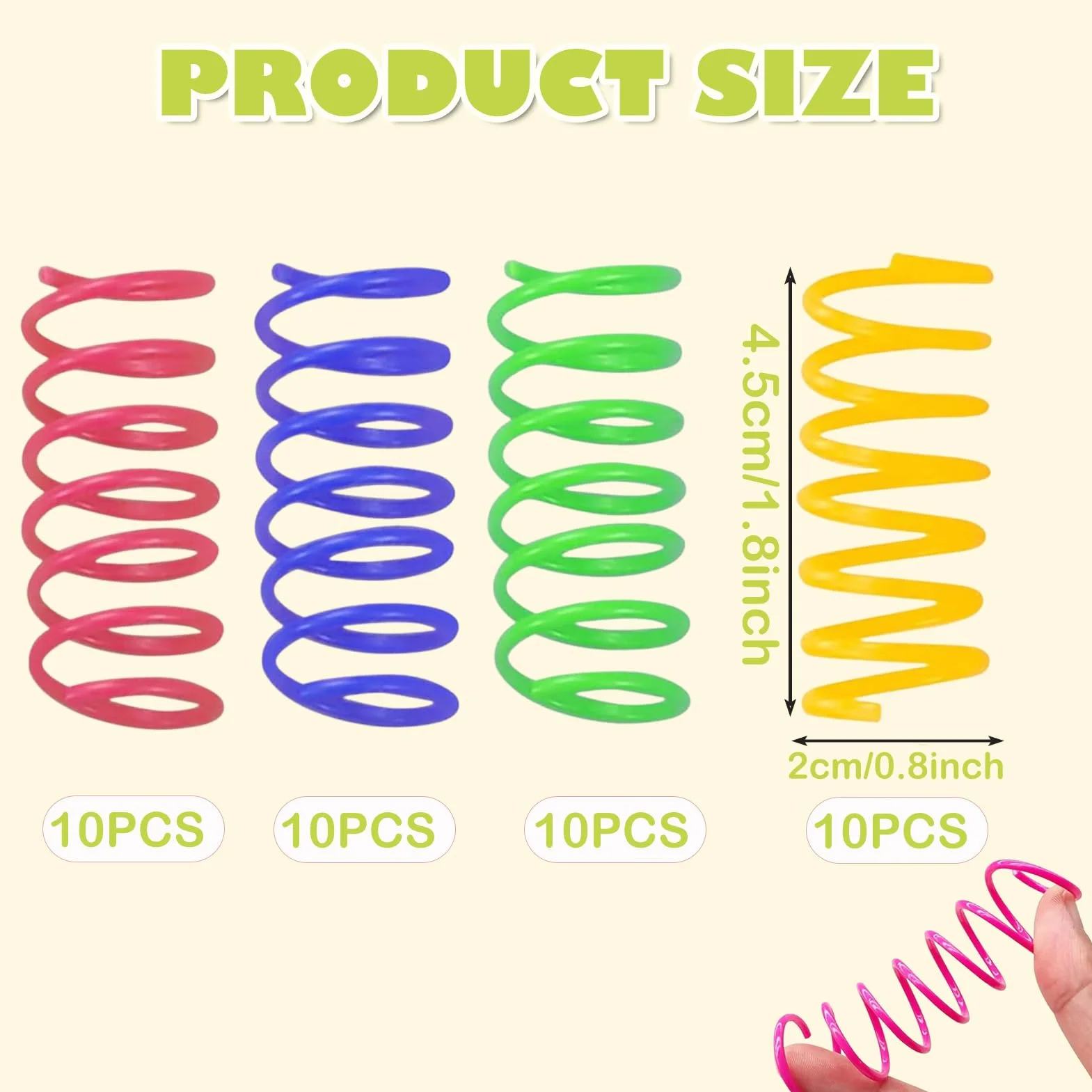 40 Pièces Ressorts en Spirale Chat Jouets Interactif Jouet à Spirale Pliable Plastique Cadeau Animaux Sautant