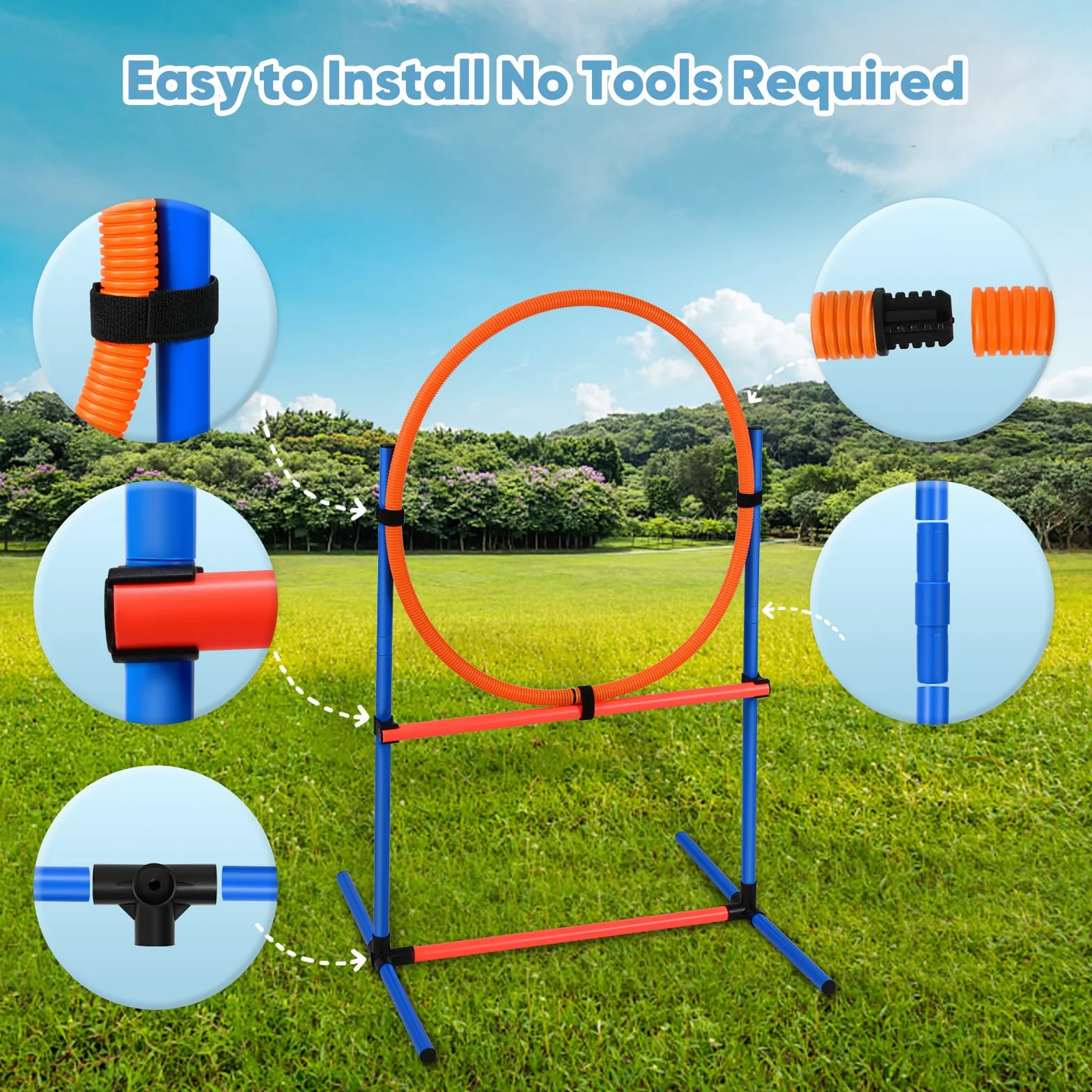 Agility Chien équipement Obstacles Entrainement kit 70 pièces Tunnel Anneau Saut