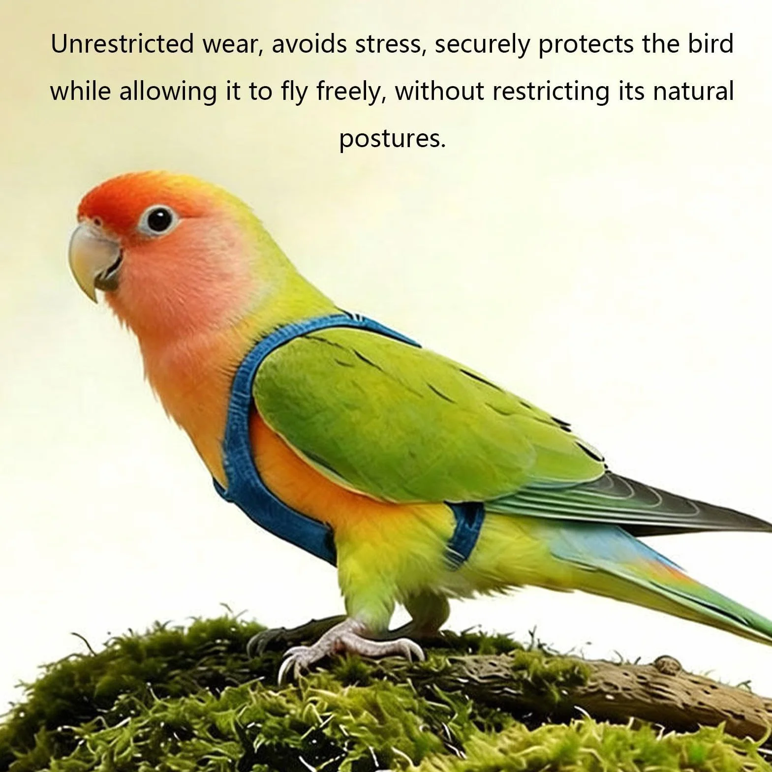 Harnais Perroquet Laisse d'Entraînement Calopsitte Conure pour Propriétaires Promenades