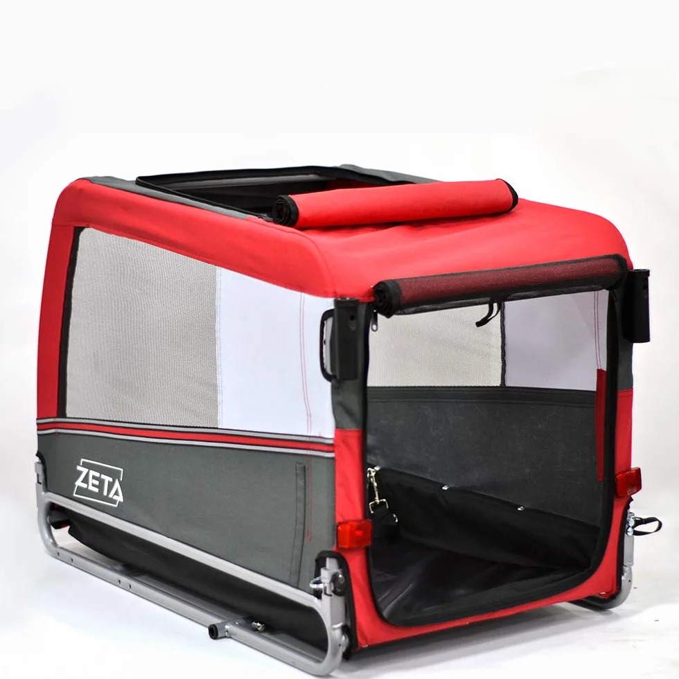 Remorque Vélo pour Animaux Zeta PAPILIOSHOP, Chariot Buggy Convertible en Poussette pour Chien, 3 Tailles