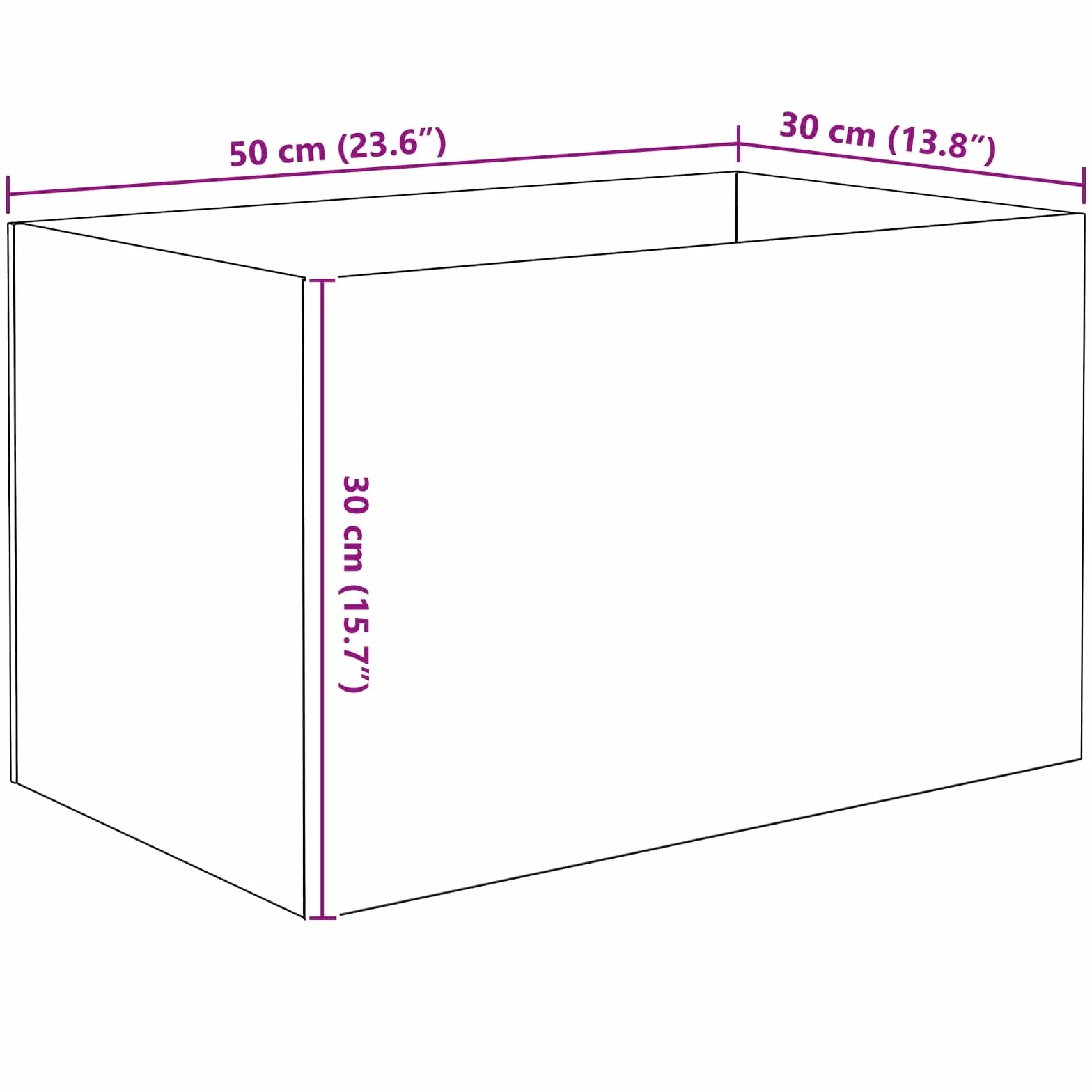 vidaXL Aquarium en Verre 50x30x30 cm Moderne Vitrine Réservoir Transparent