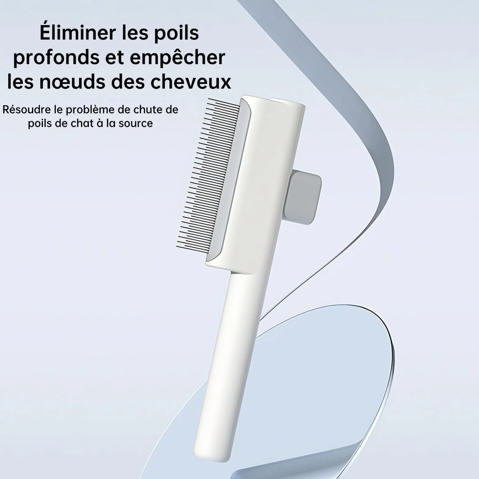 Brosse anti-poils automatique pour animaux, lot de 2 (blanc et vert)