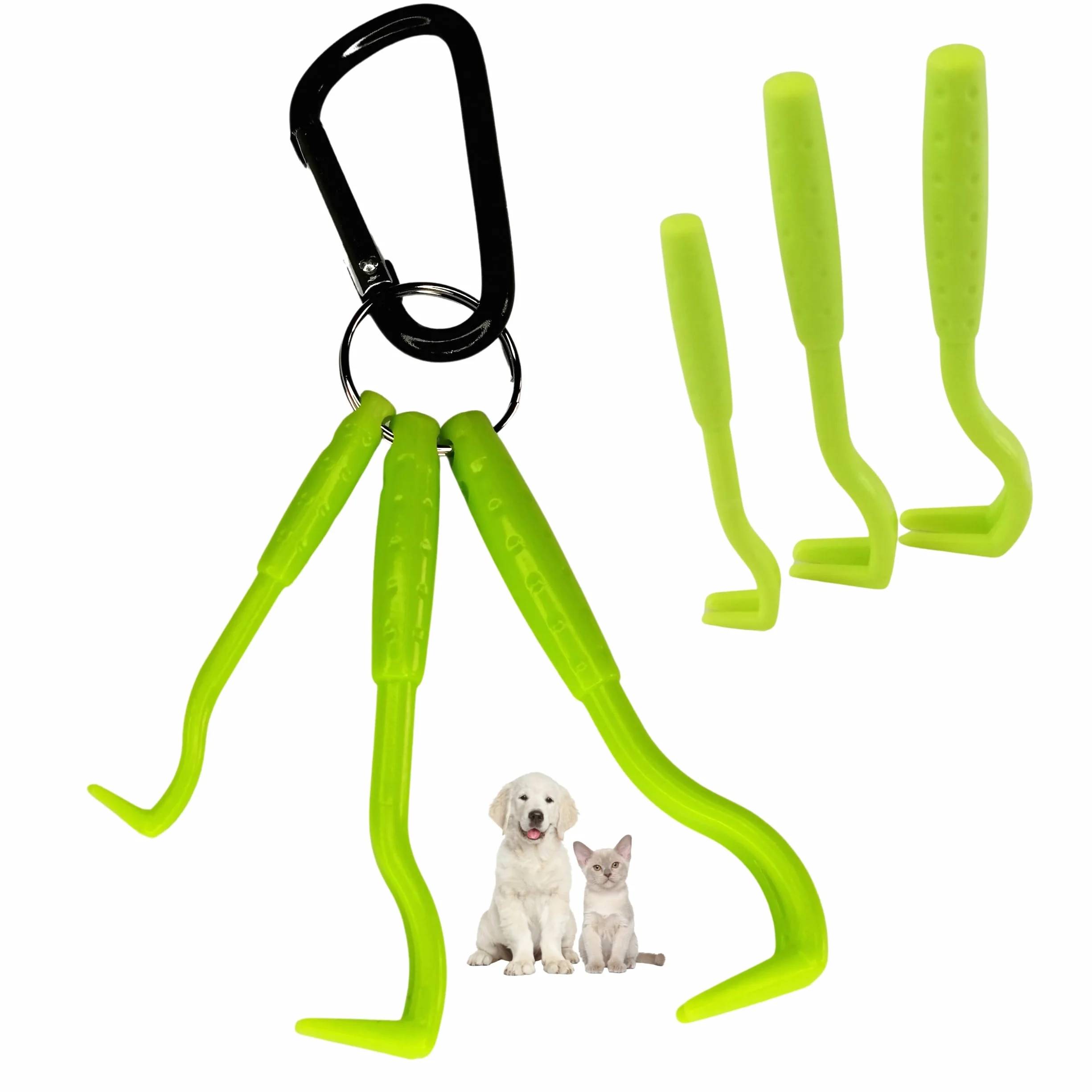 Tire Tique Pince à tique crochets anti tiques acier inoxydable pour chat chien humain Kit de 6 pièces